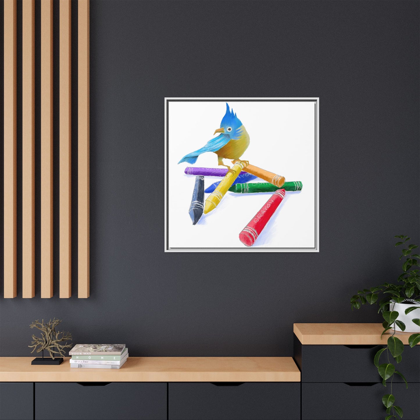 Jolly Birds Matte Canvas Framed