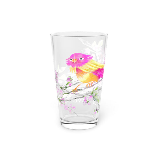 Cherry Chirp Pint Glass "Dare to Love"