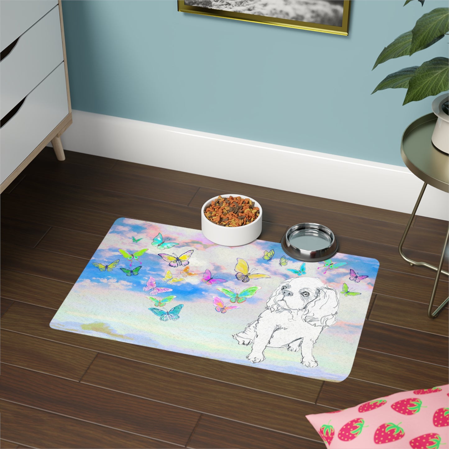Dogi Butterfly Flutter Pet Food Mat Cocker Spaniel