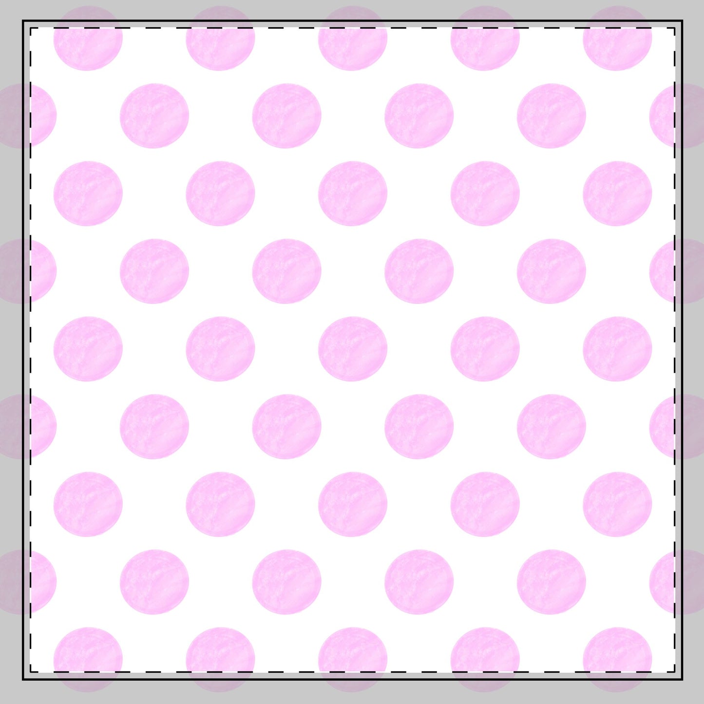 Polka Dot Poly Twill Napkin, Pink, Bright White Fabric Background