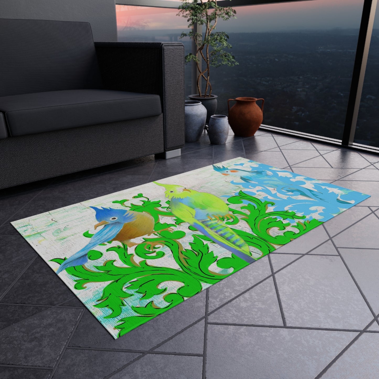 Indoor/Outdoor Rug Jolly Birds