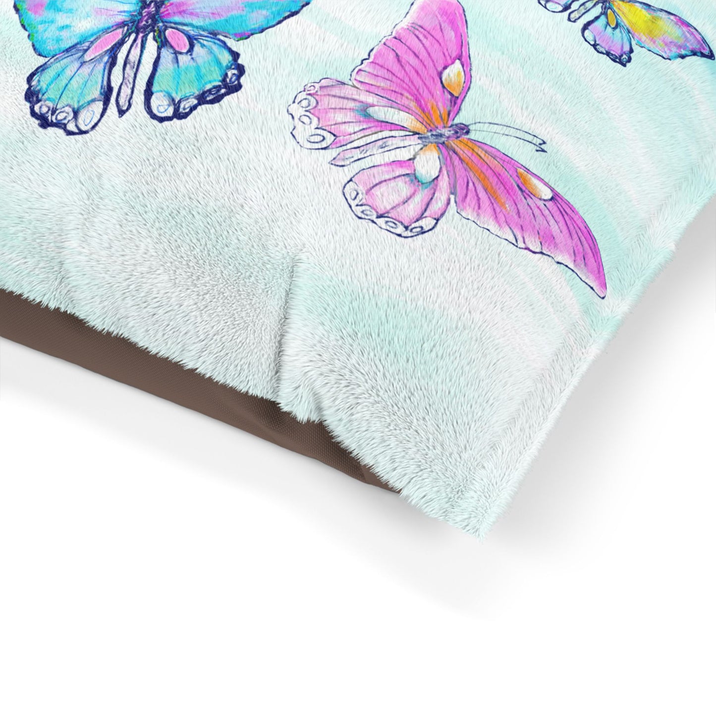 Dogi Butterfly Flutter Pet Bed Colorful Butterflies Aqua Sky