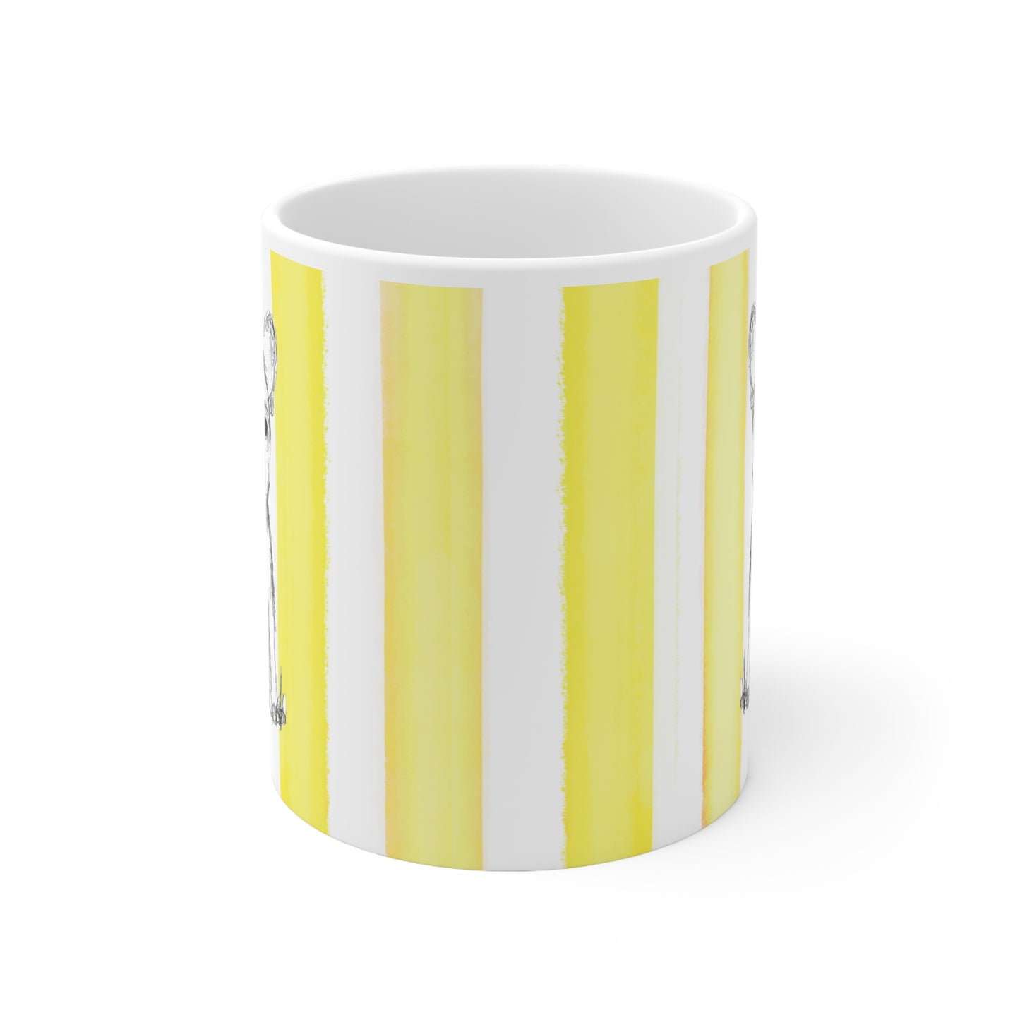 Dogi Fun Ceramic Mug Yellow Chihuahuas