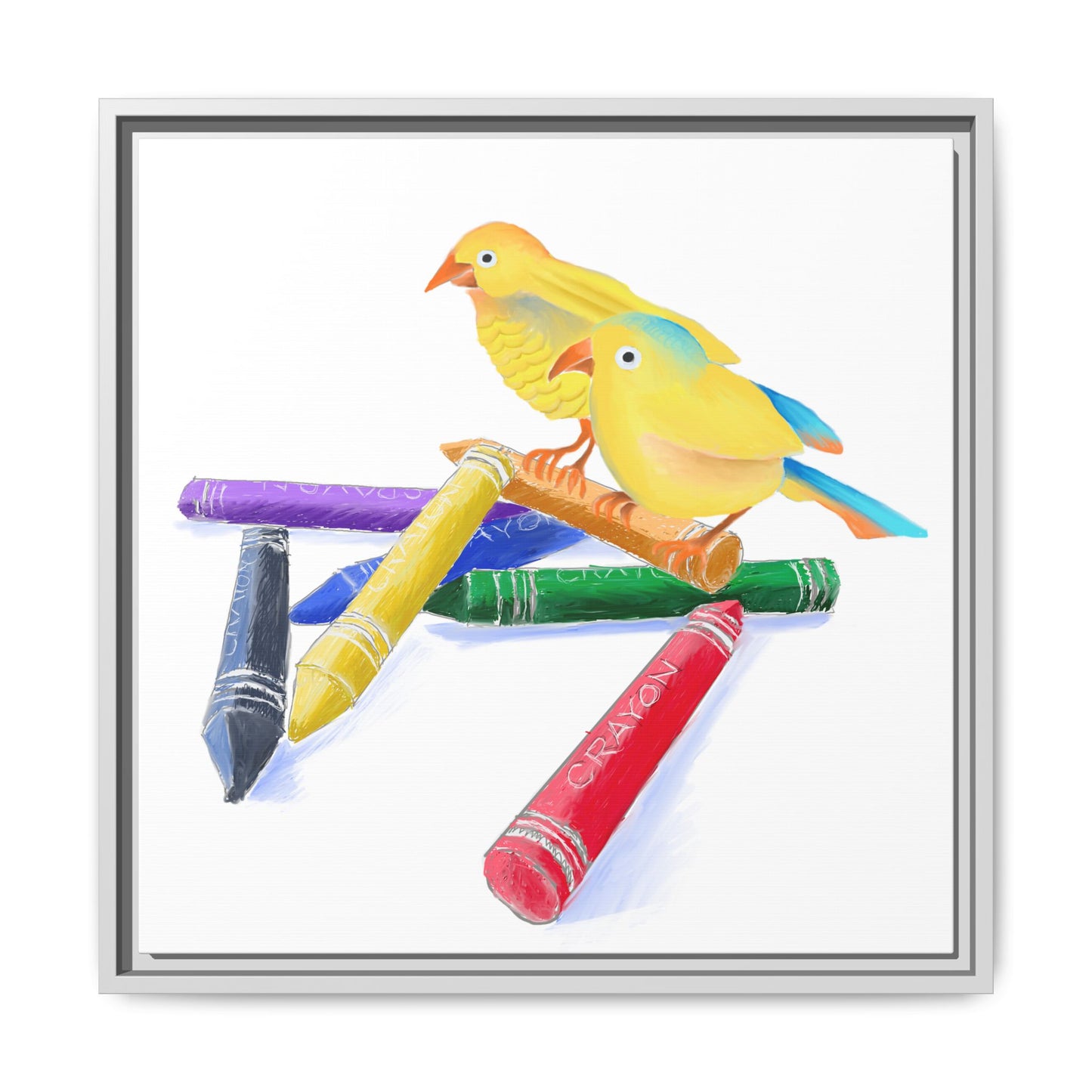 Jolly Birds Matte Canvas Framed