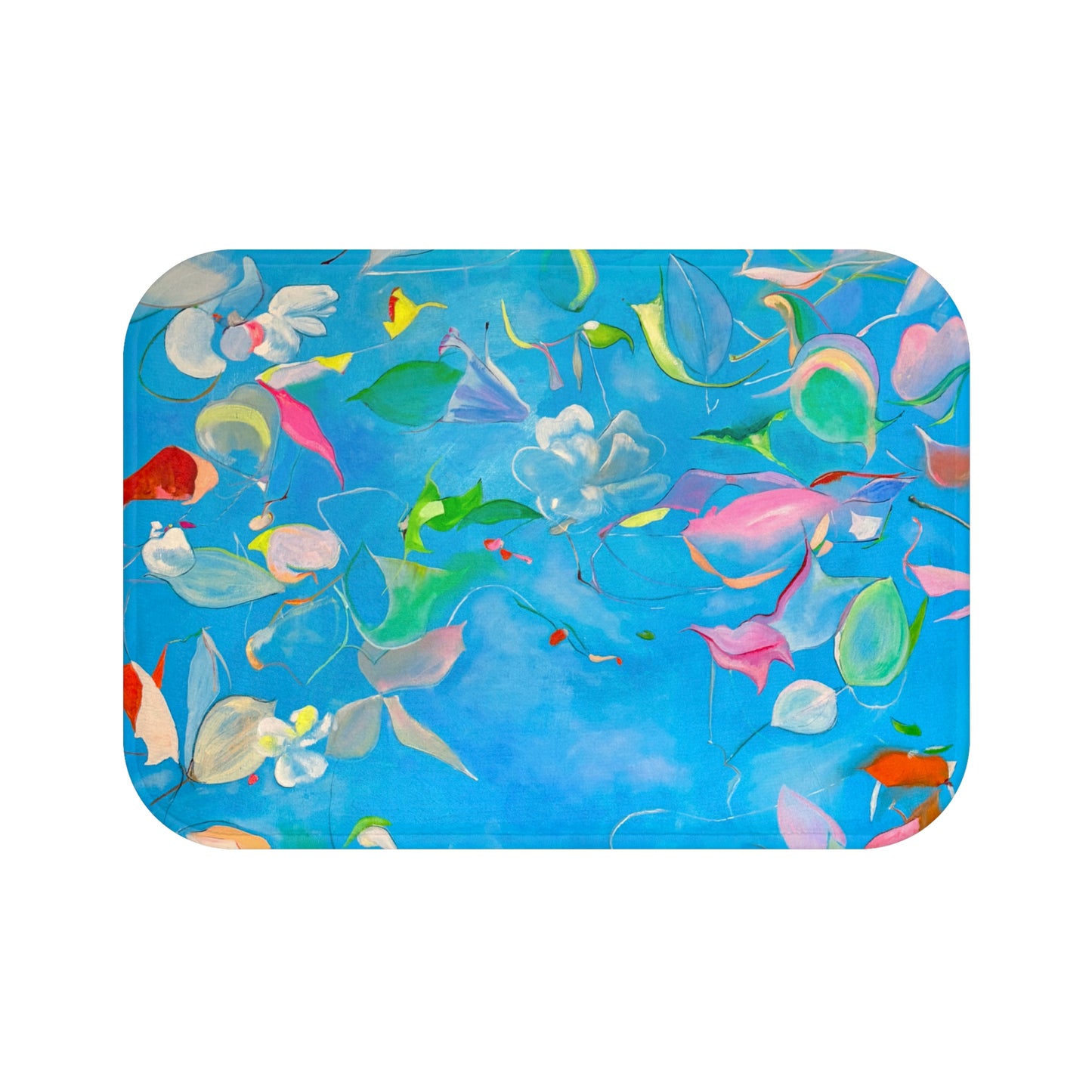 Bath Mats Abstract Dance Leaves