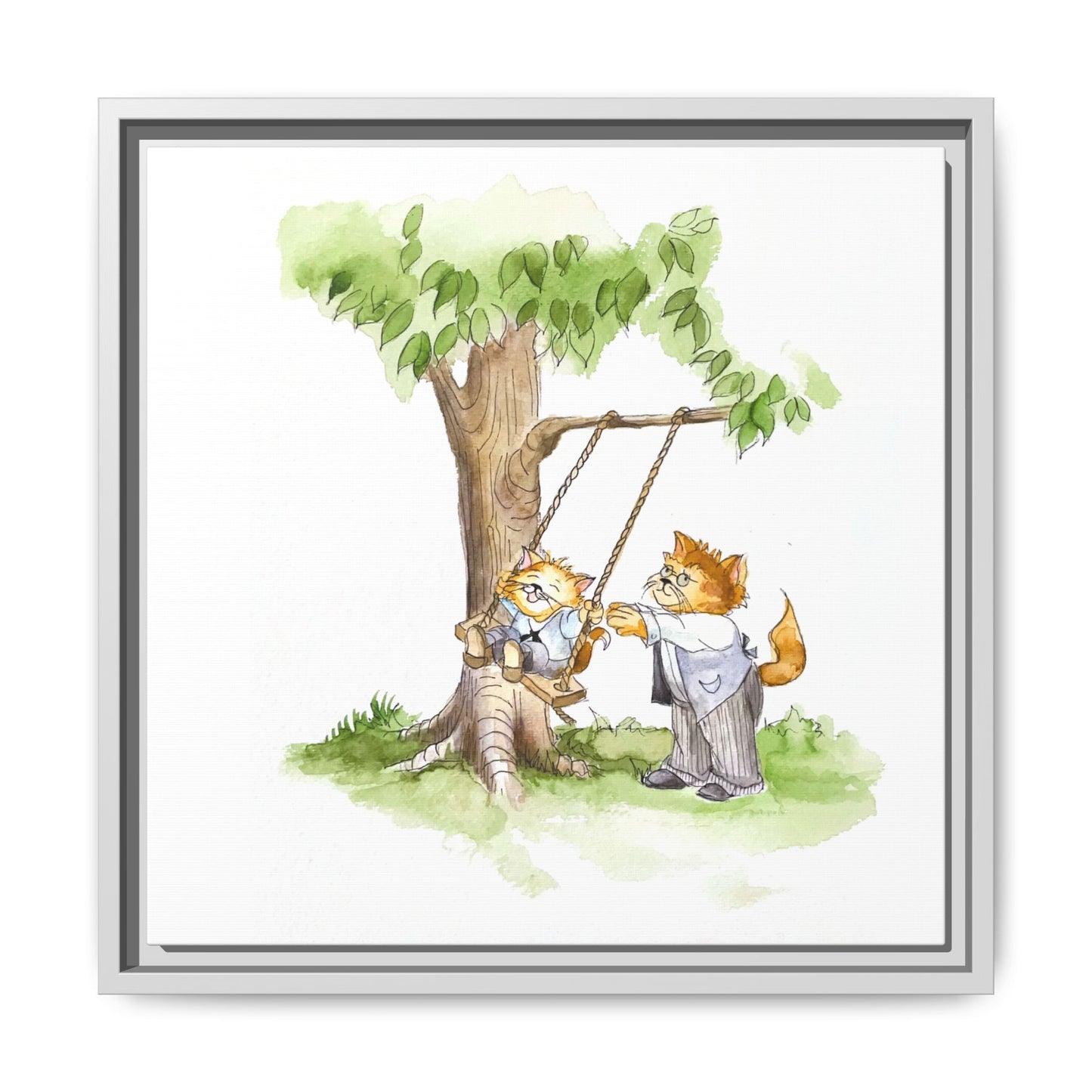 Kitty Fun Matte Canvas Framed
