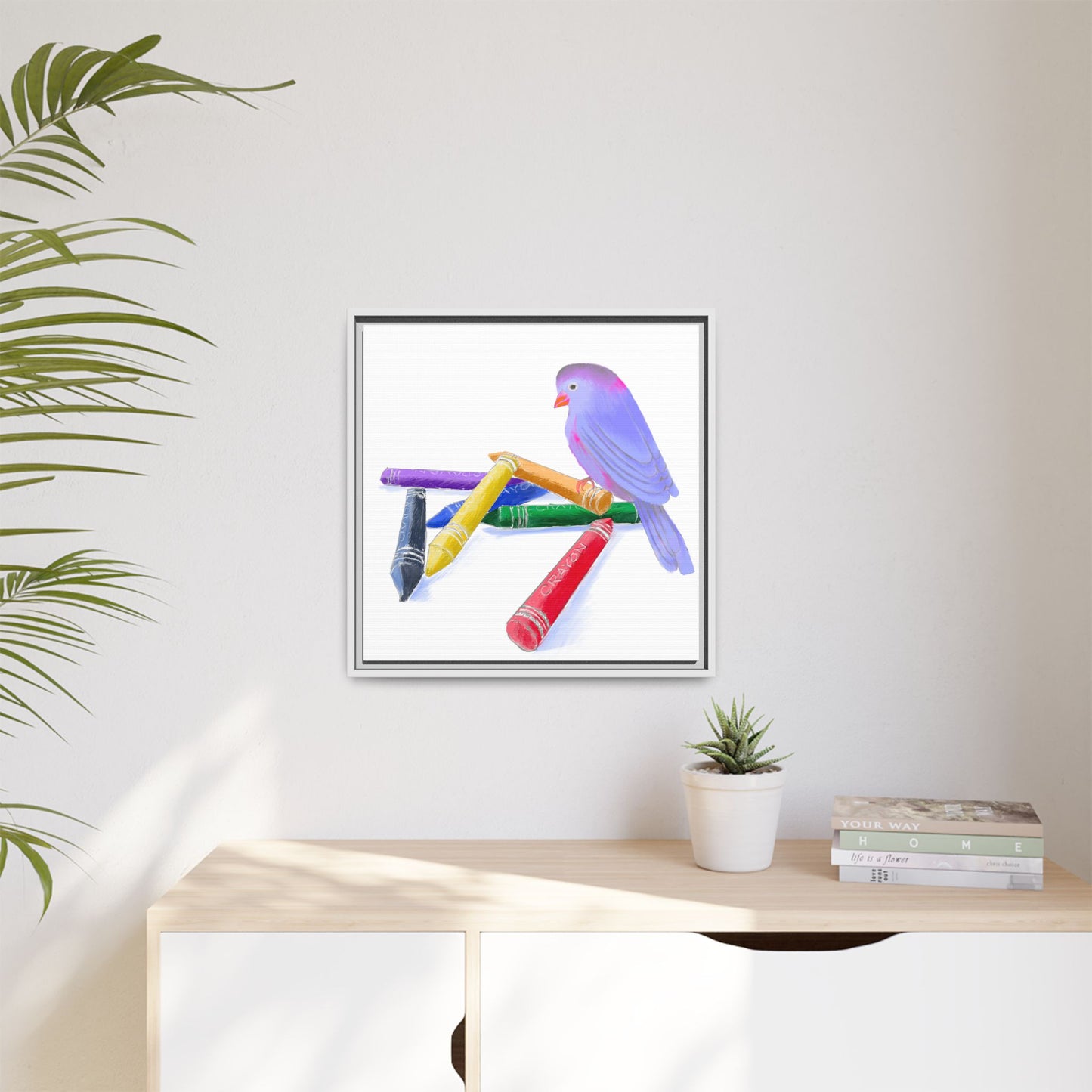 Jolly Birds Matte Canvas Framed
