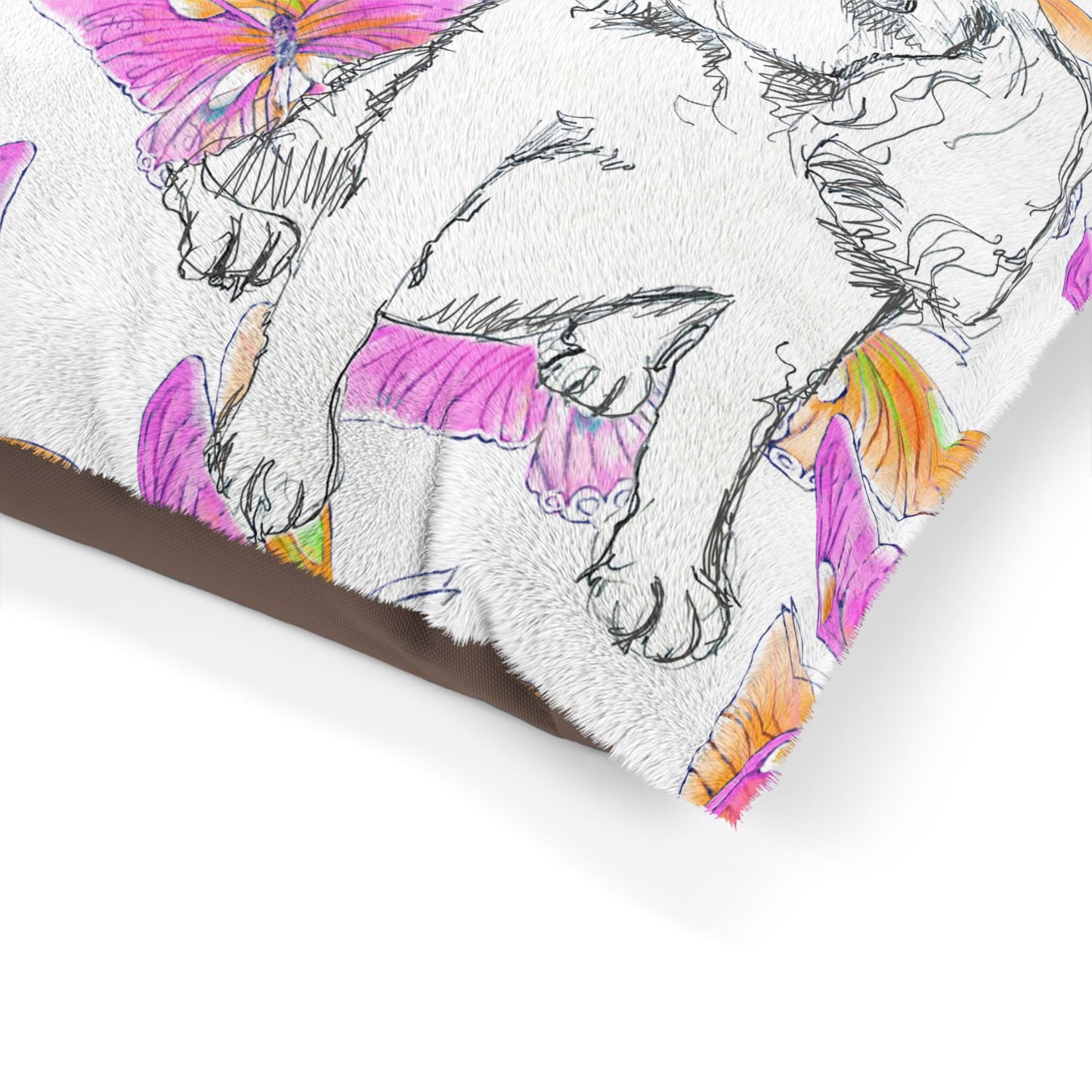Dogi Butterfly Flutter Pet Bed Pink and Orange