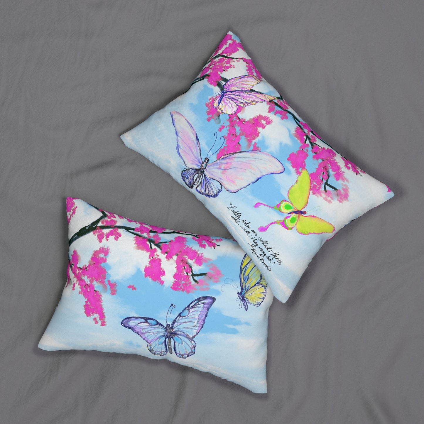 Blossom Whirl Lumbar Pillow Earthly Riches....