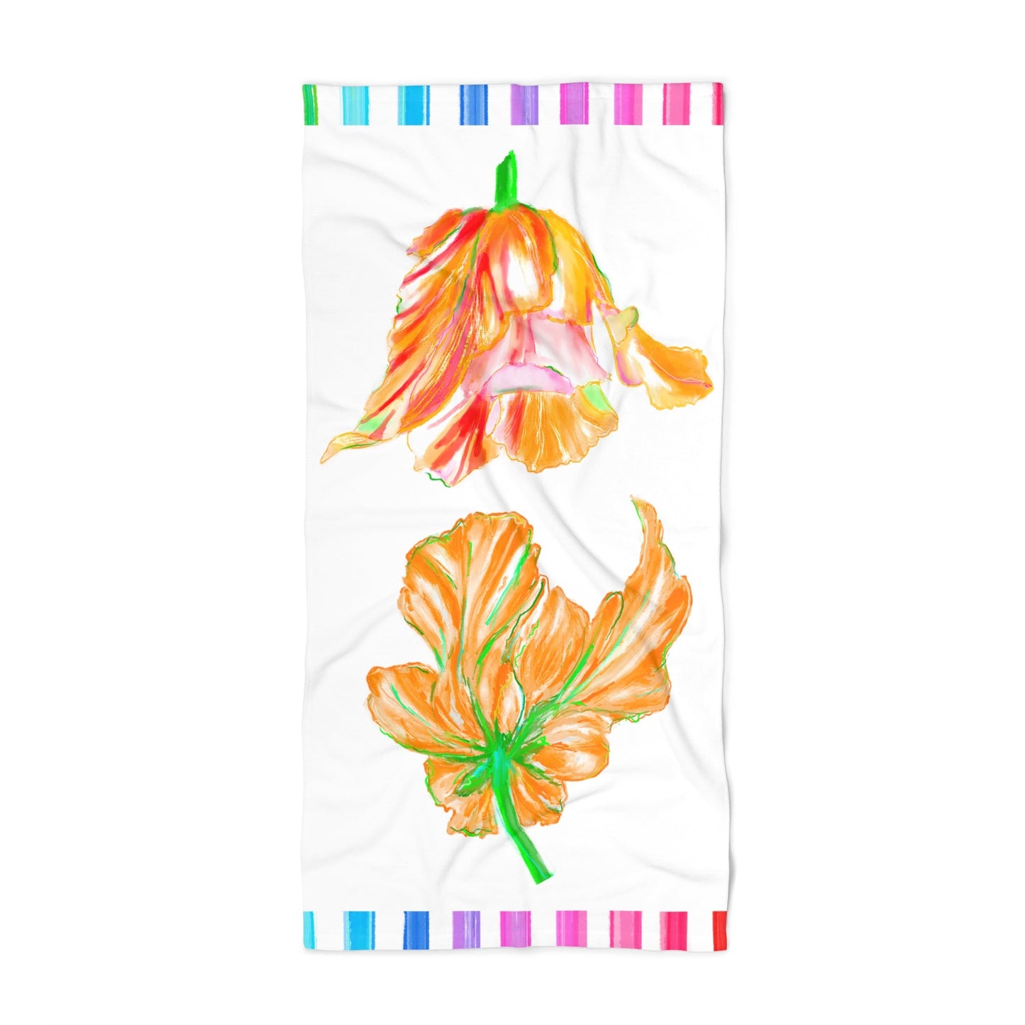 Tulip Love Beach or Bath Towel