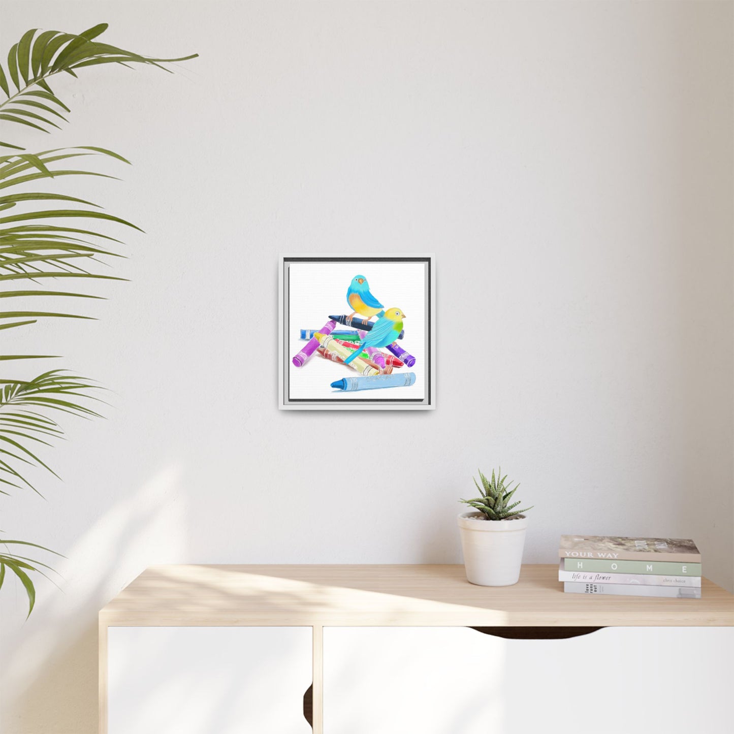 Jolly Birds Matte Canvas Framed