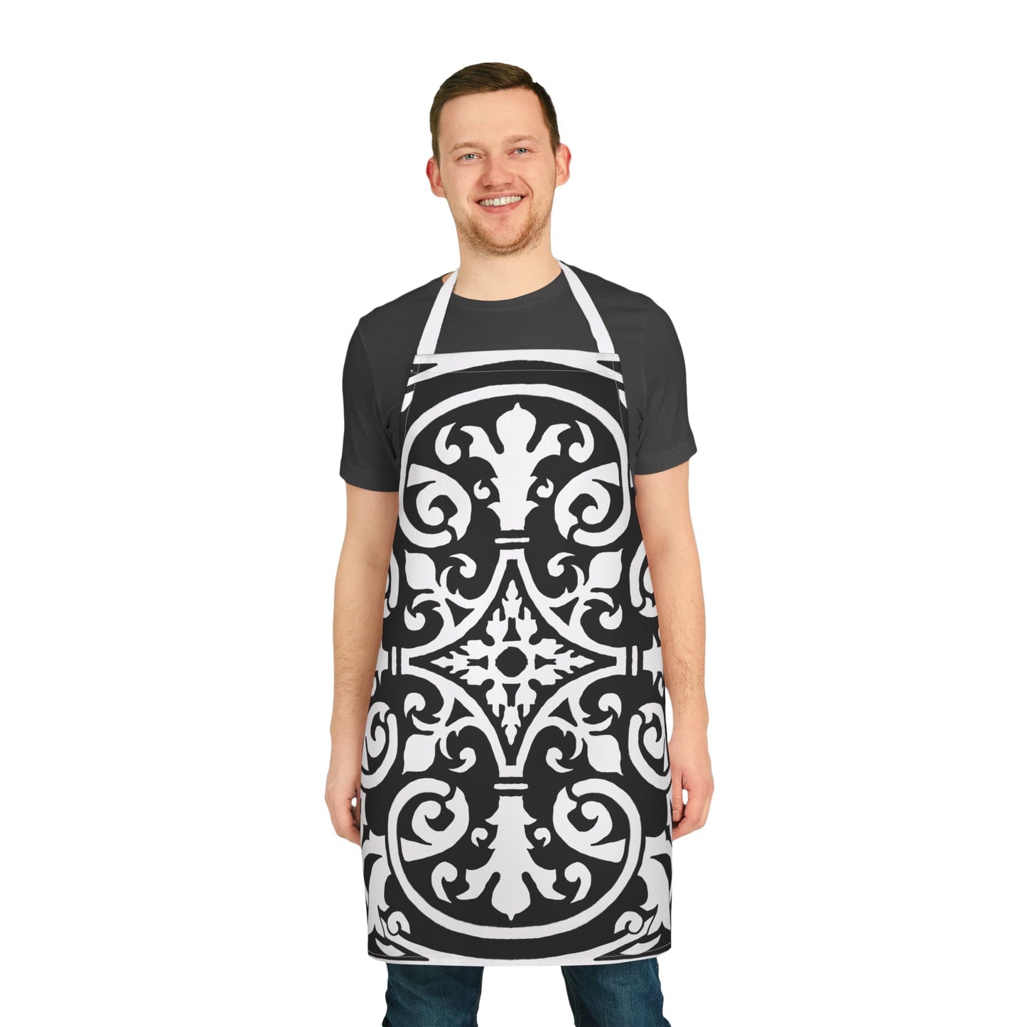 Scrollwork Apron Black