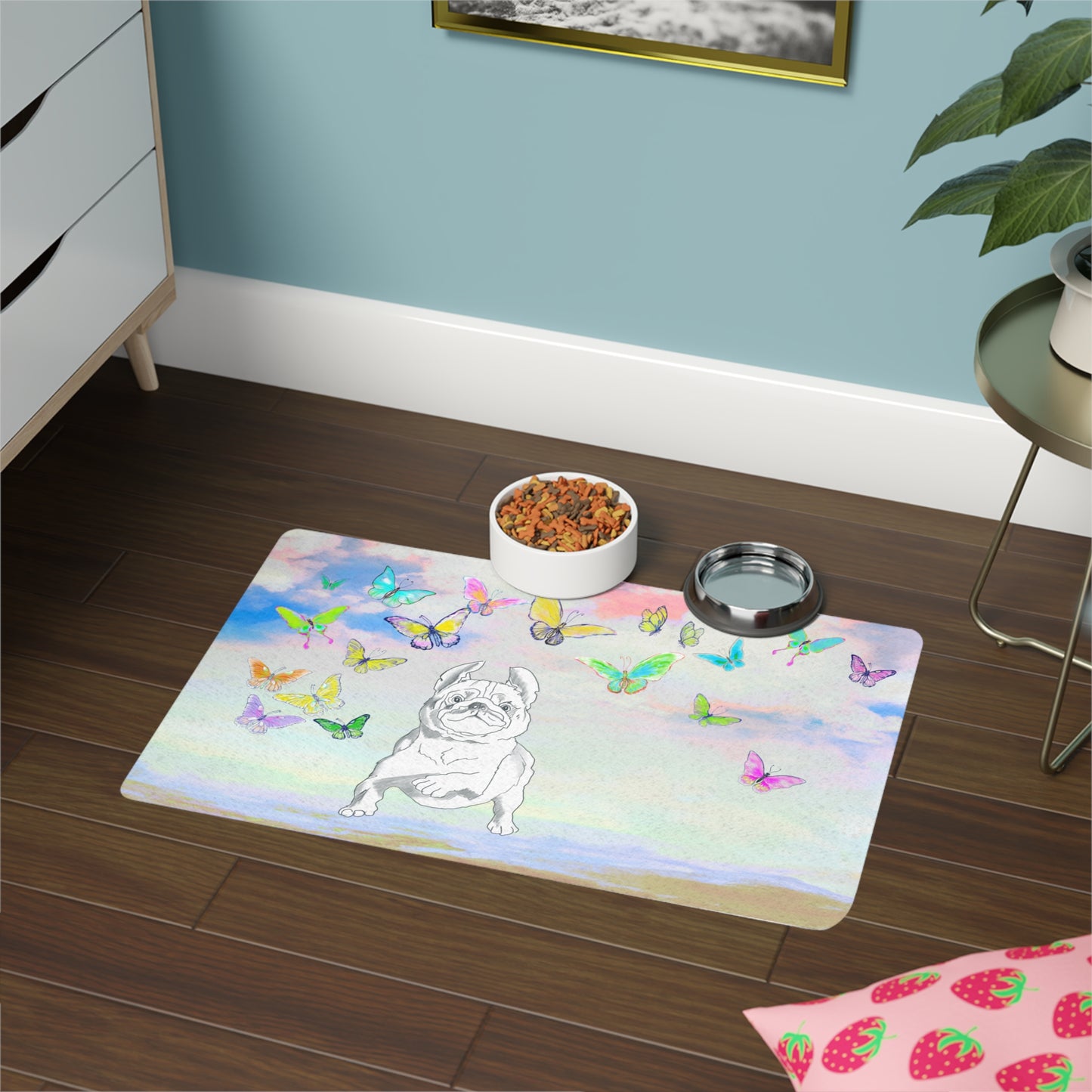 Dogi Butterfly Flutter Pet Food Mat Bulldog