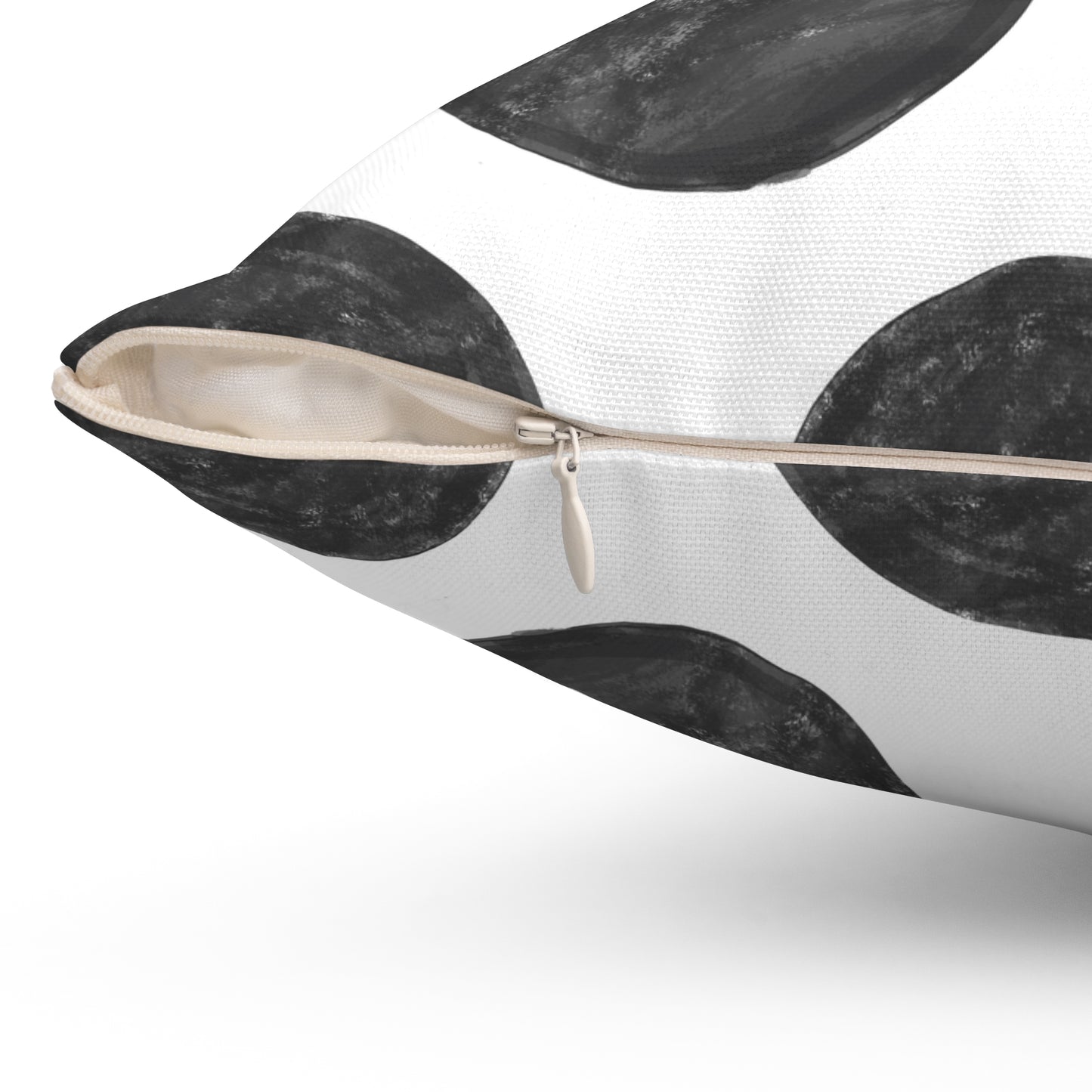 Polka Dot Palette Polyester Square Pillow black “Dare to Love”