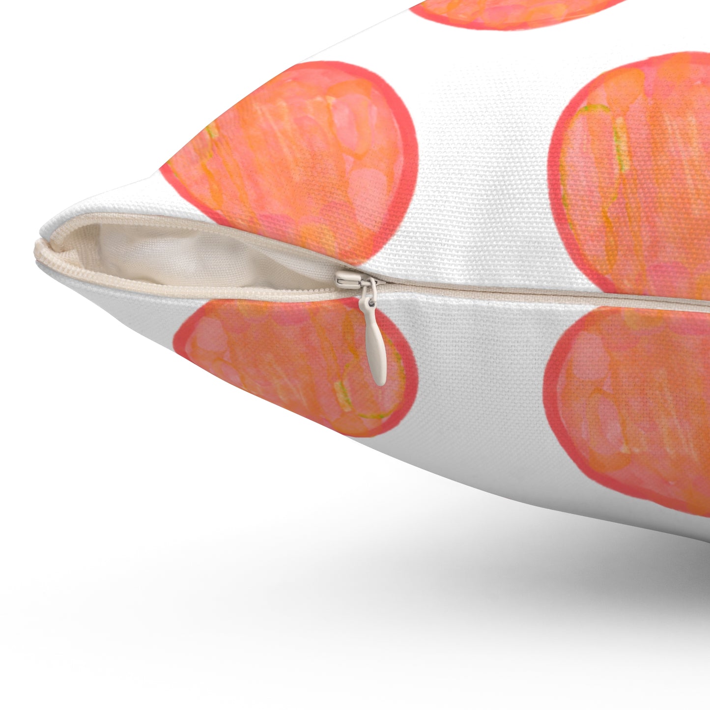 Polka Dot Palette Polyester Square Pillow Orange