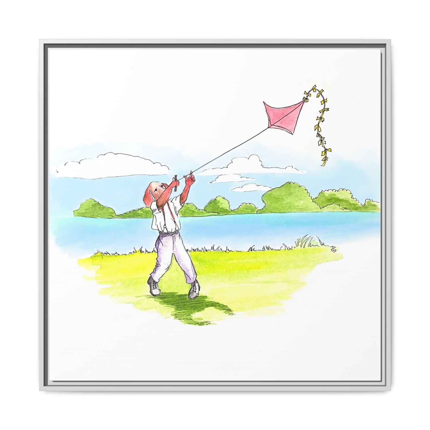 Dogi Fun Matte Canvas Framed