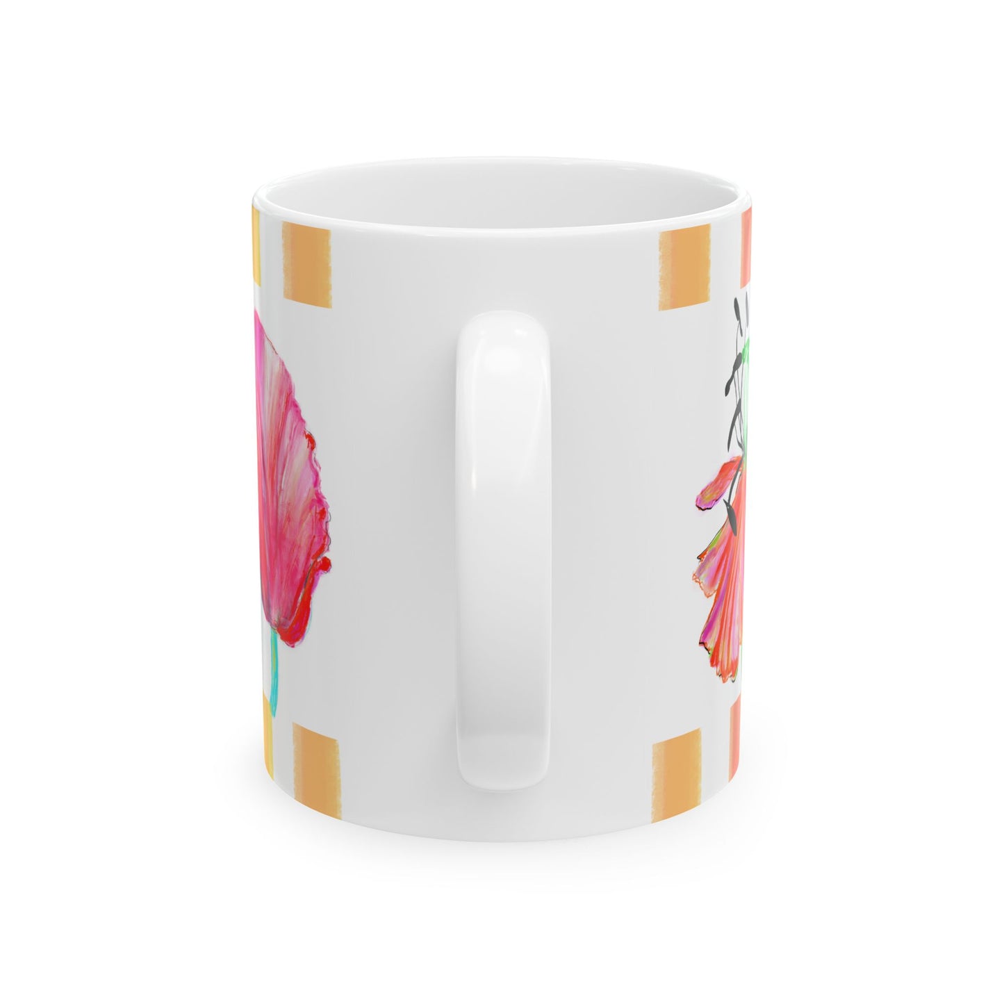 Tulip Love Ceramic Mug, (11oz, 15oz) Pink