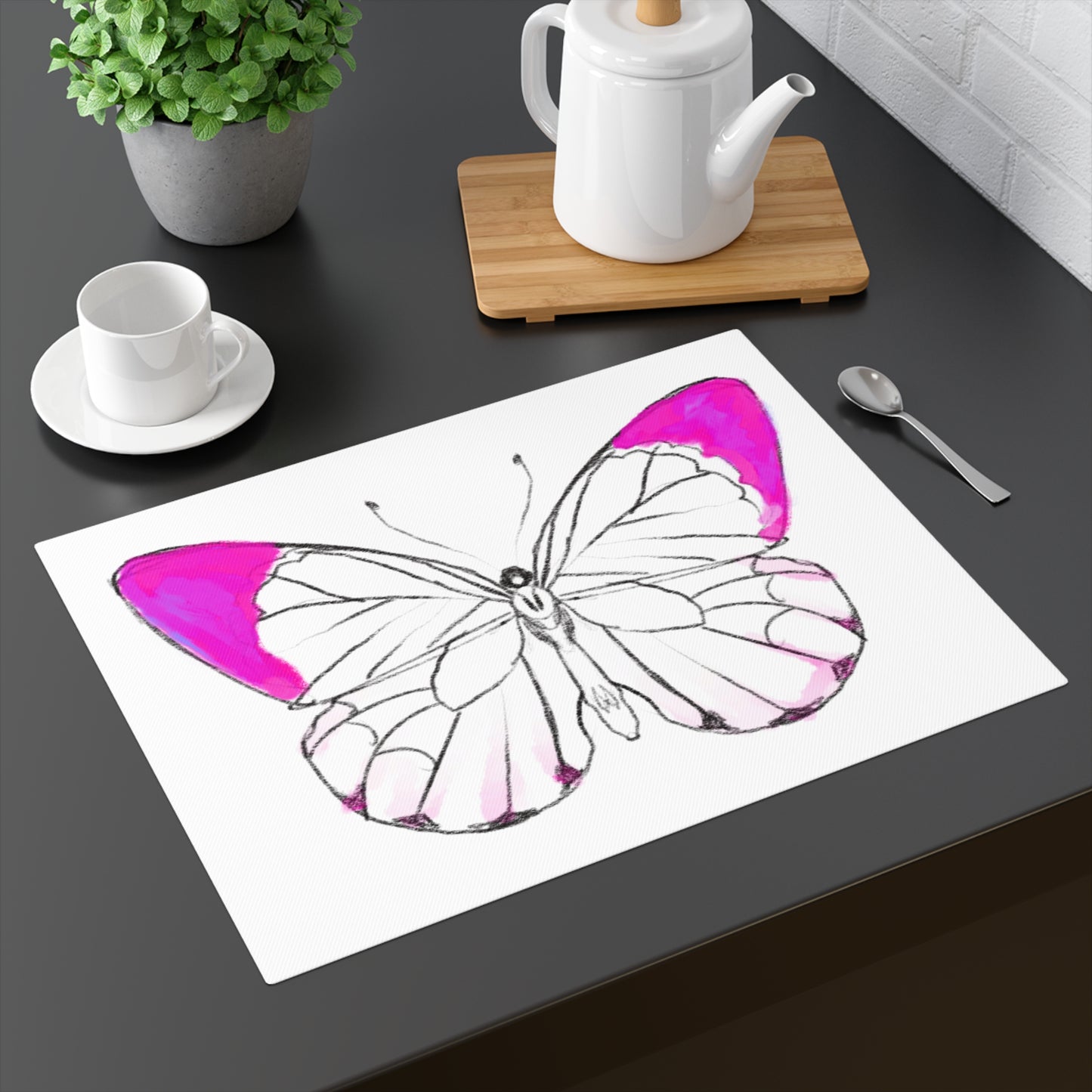Chroma Bright Raspberry Placemat, 1pc