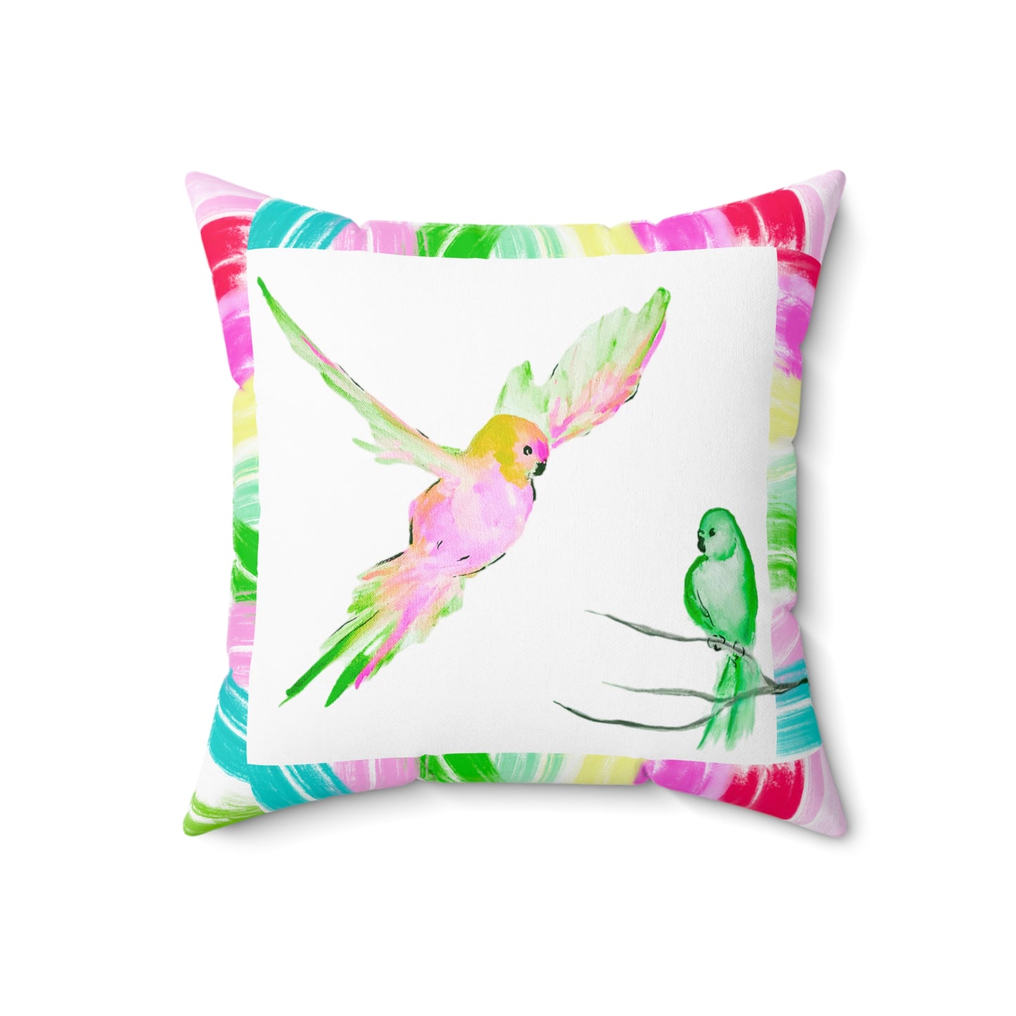 Mega Dot Polyester Square Pillow Trust in the Lord with all your heart Butterfly