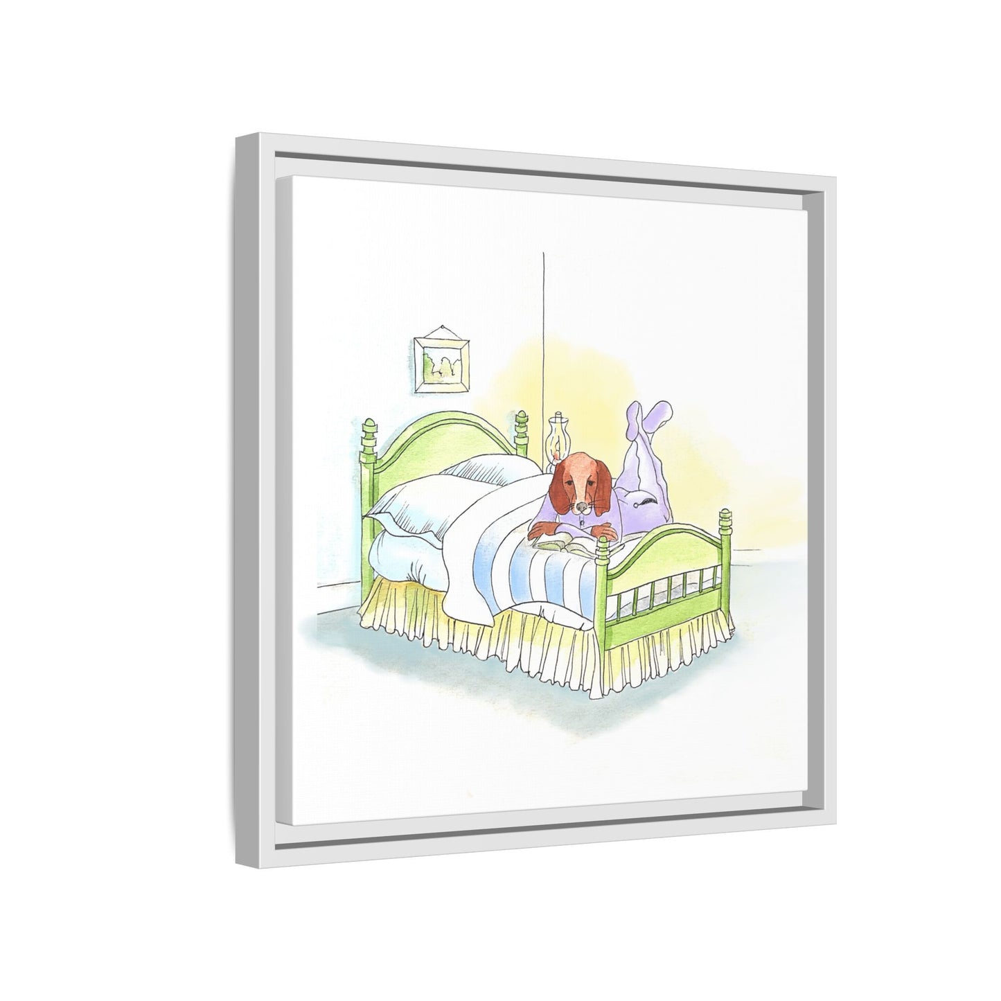 Dogi Fun Matte Canvas Framed