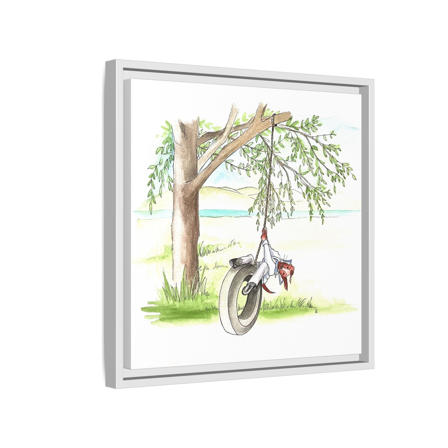 Dogi Fun Matte Canvas Framed