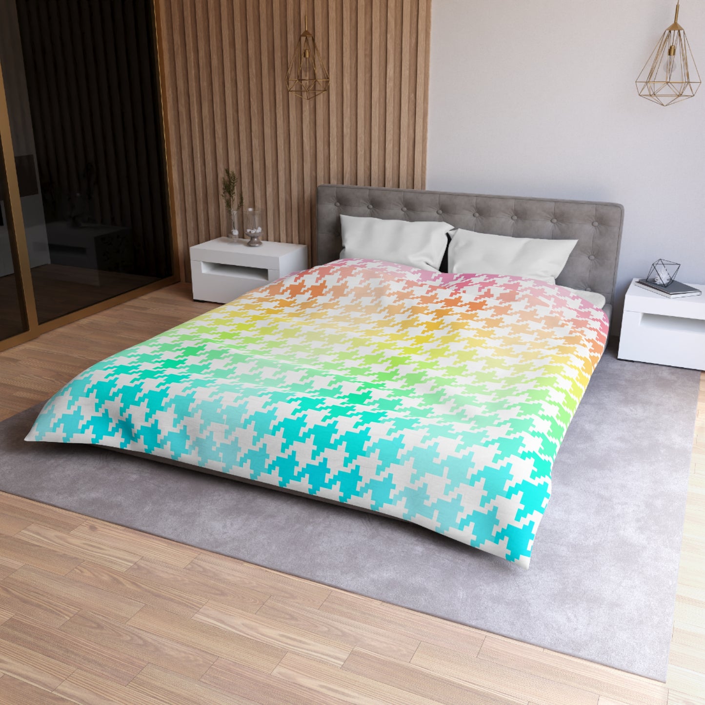 Houndstooth Fun Microfiber Duvet Cover