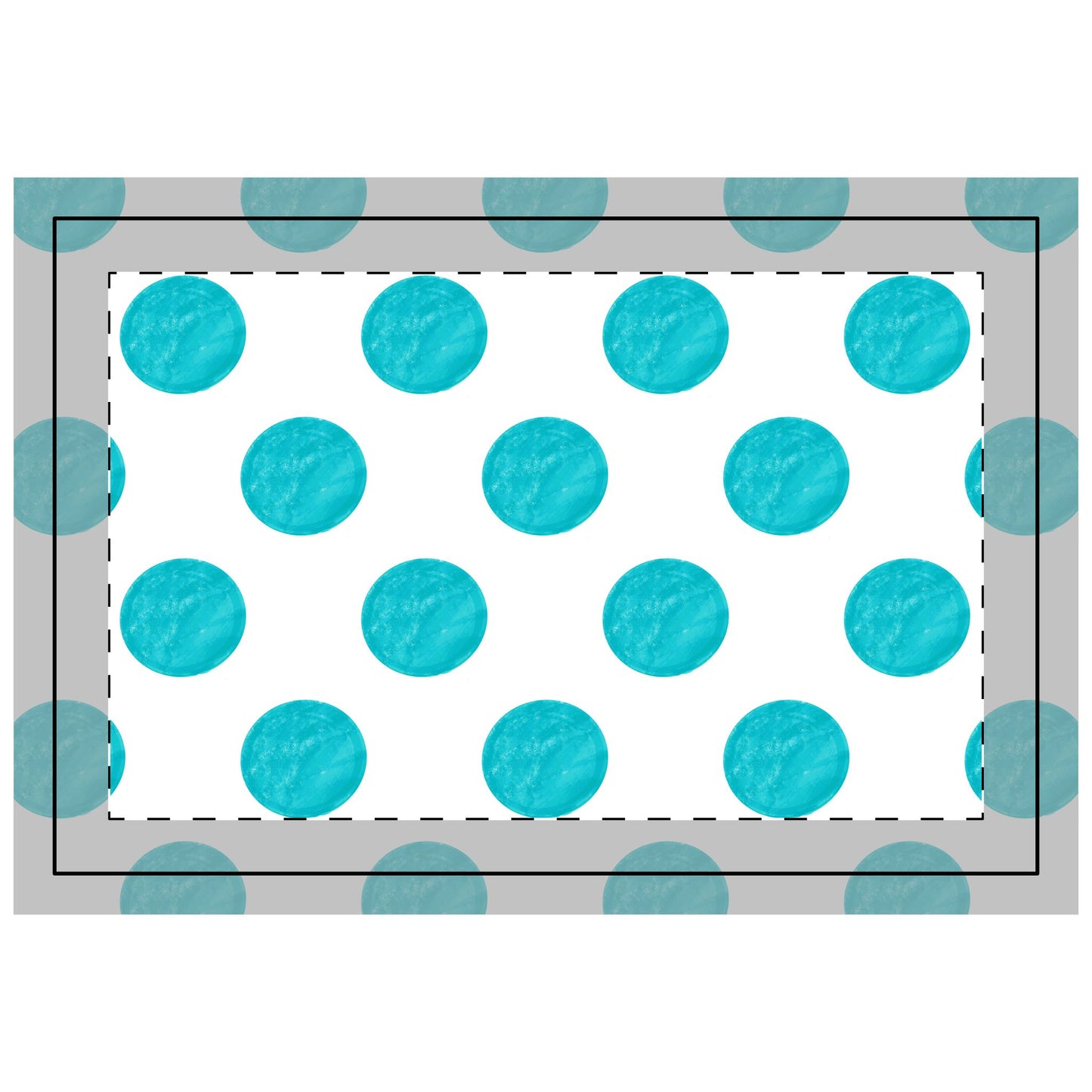 Polka Dot Polyester Quilted Placemat- Polka Dot Teal