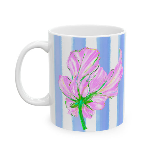 Dancing Tulips Mug Periwinkle Lilac