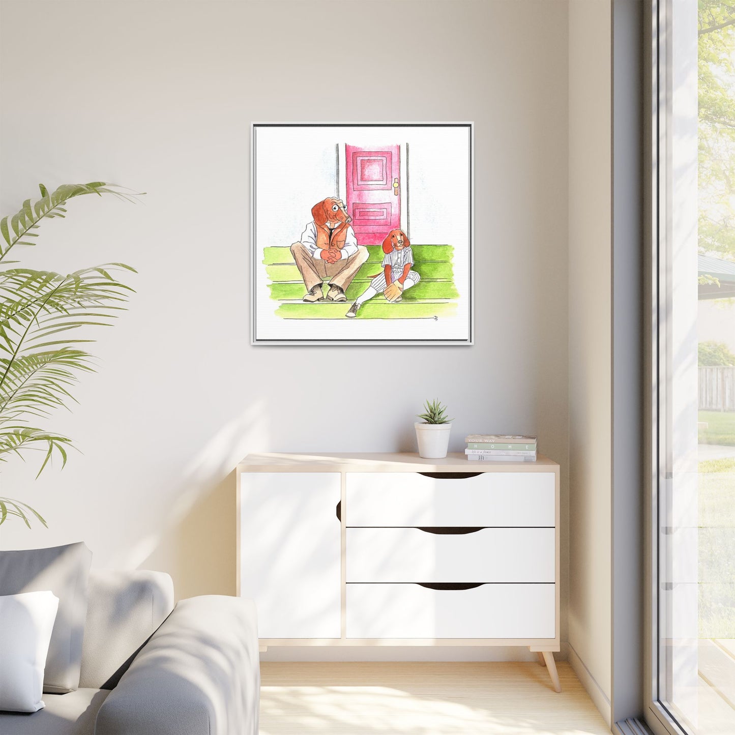 Dogi Fun Matte Canvas Framed