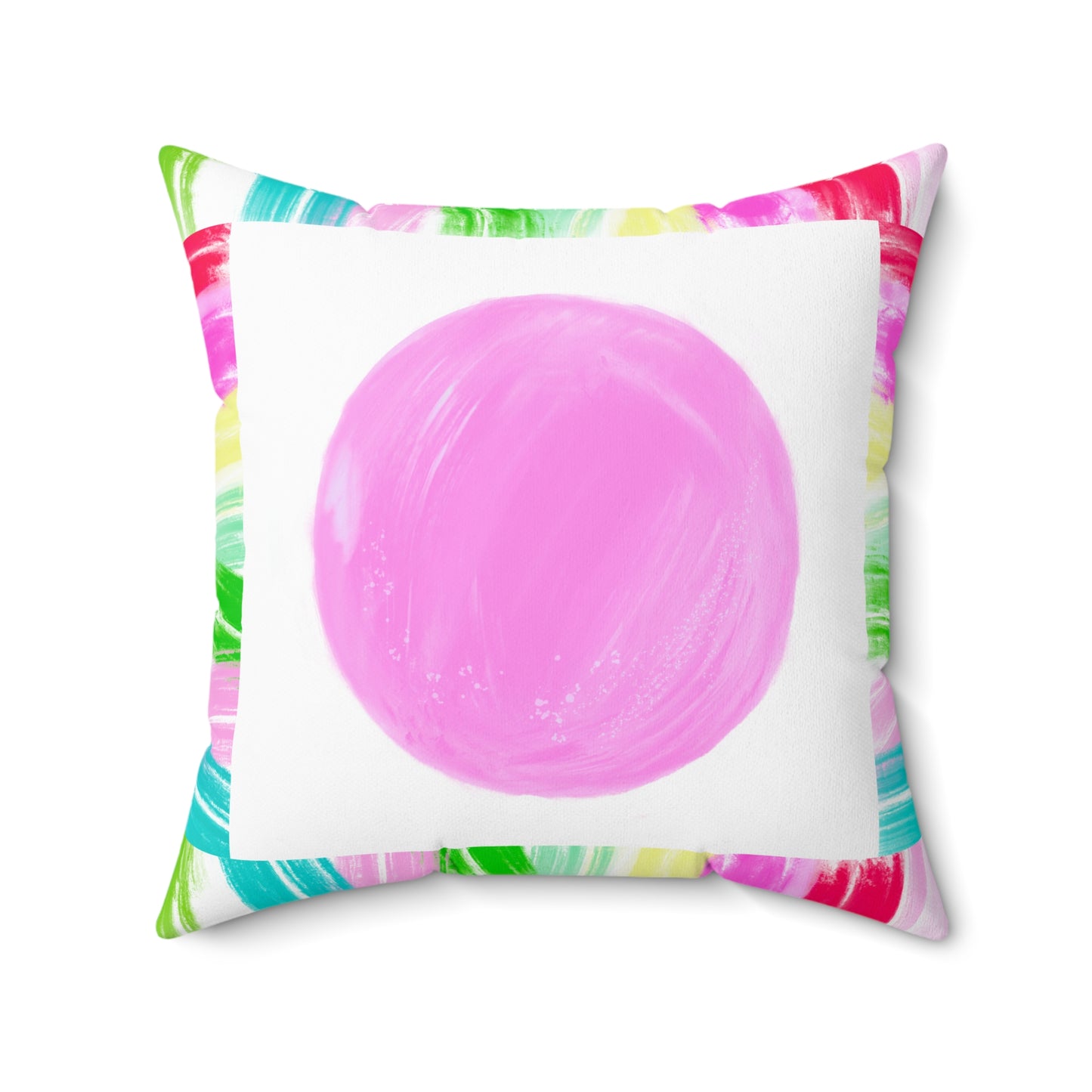 Mega Dot Polyester Square Pillow Birds