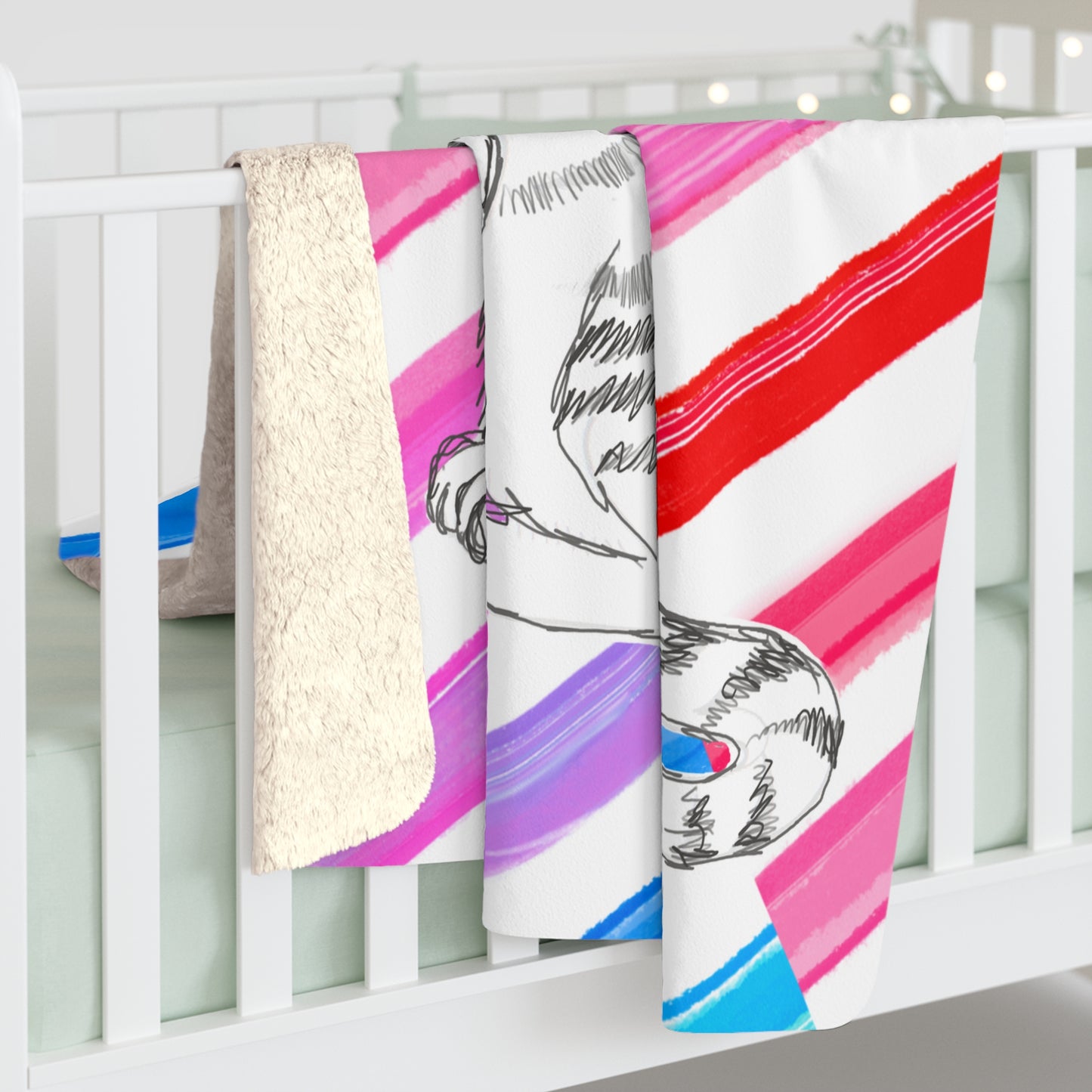 Blankets Sherpa Fleece Stripe & Pounce