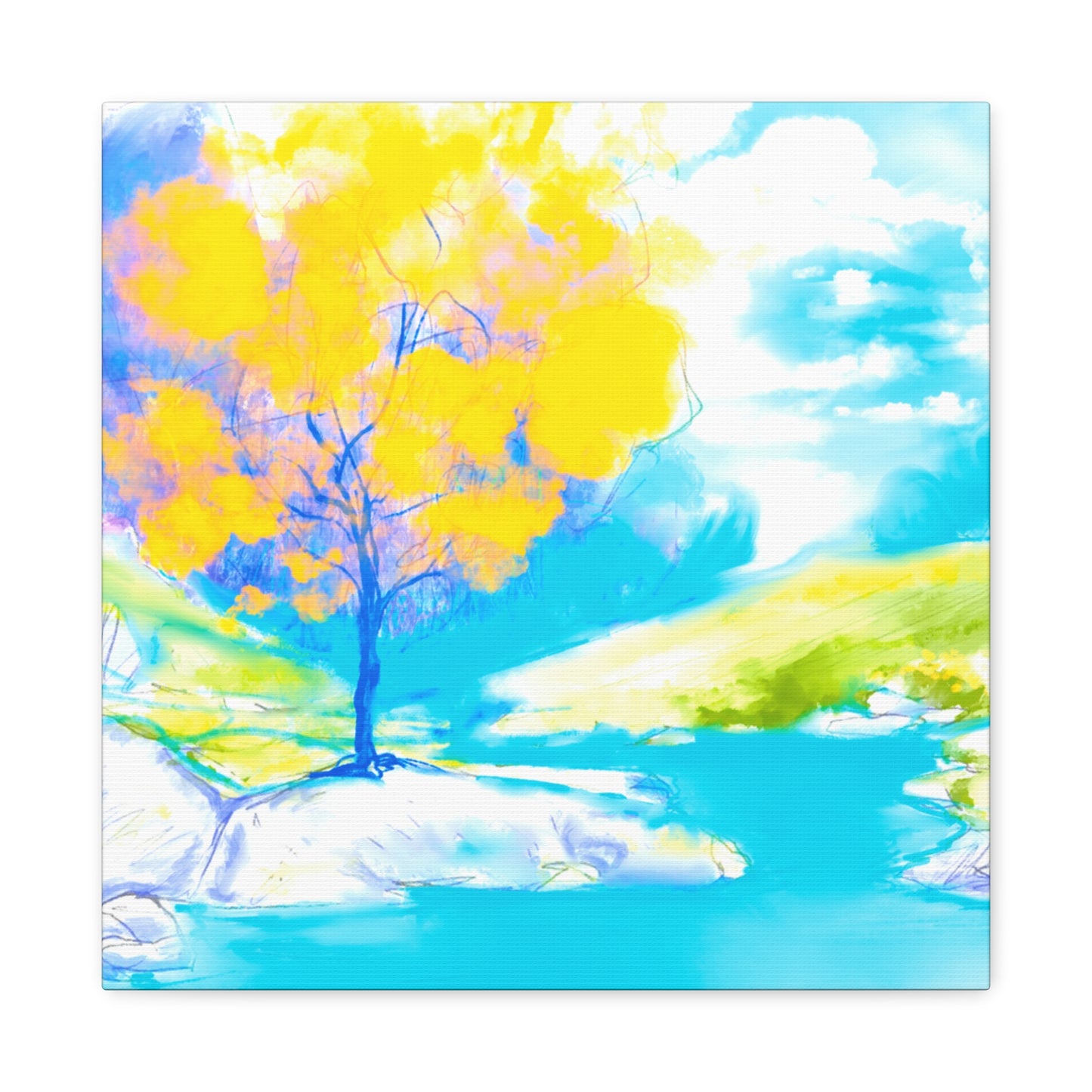 Joyful Landscape Matte Canvas, Stretched, 1.25"