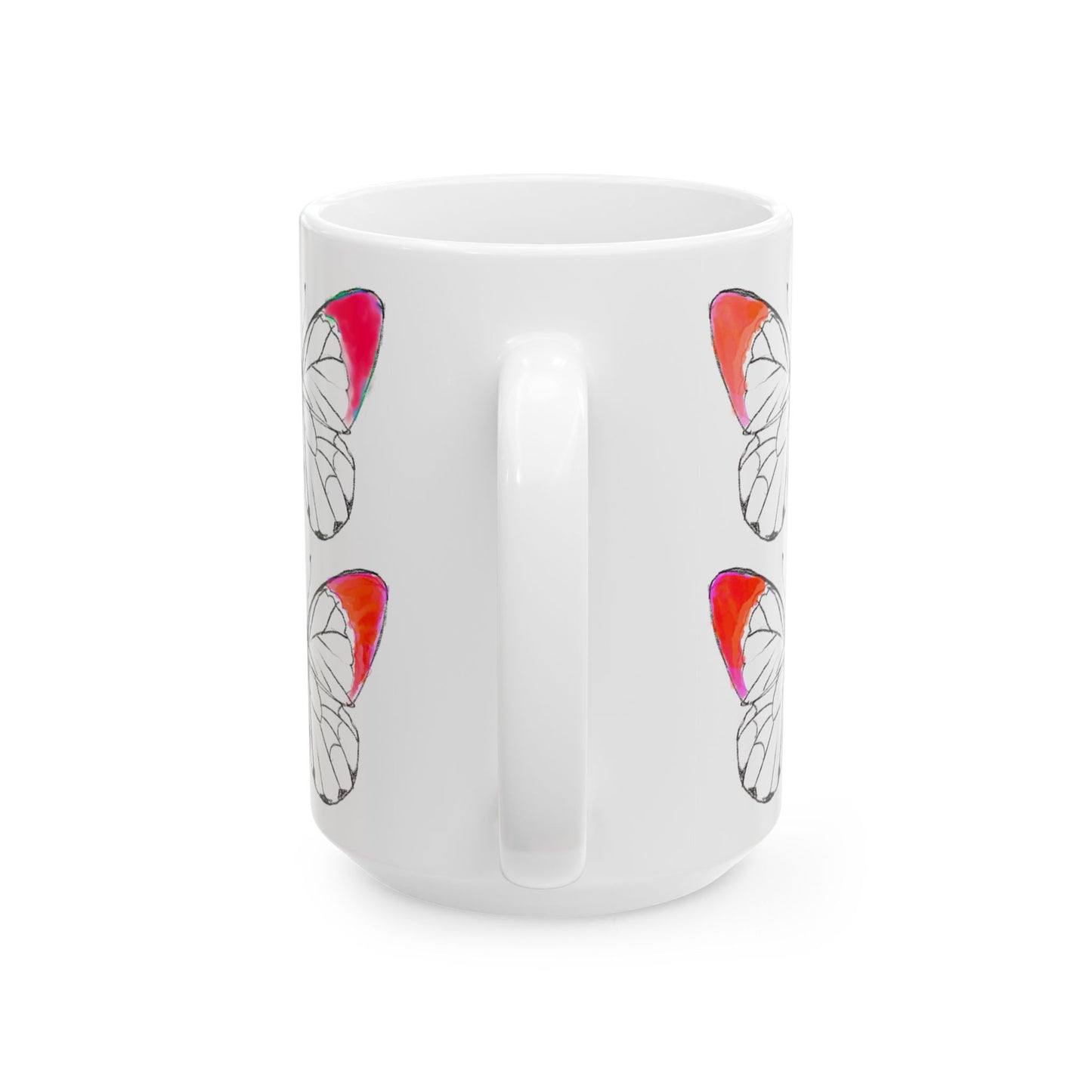 Chroma Ceramic Mug, (11oz, 15oz) Red