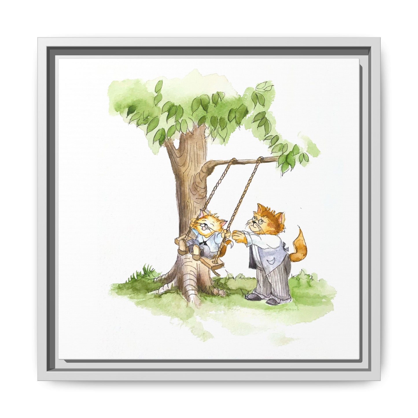 Kitty Fun Matte Canvas Framed