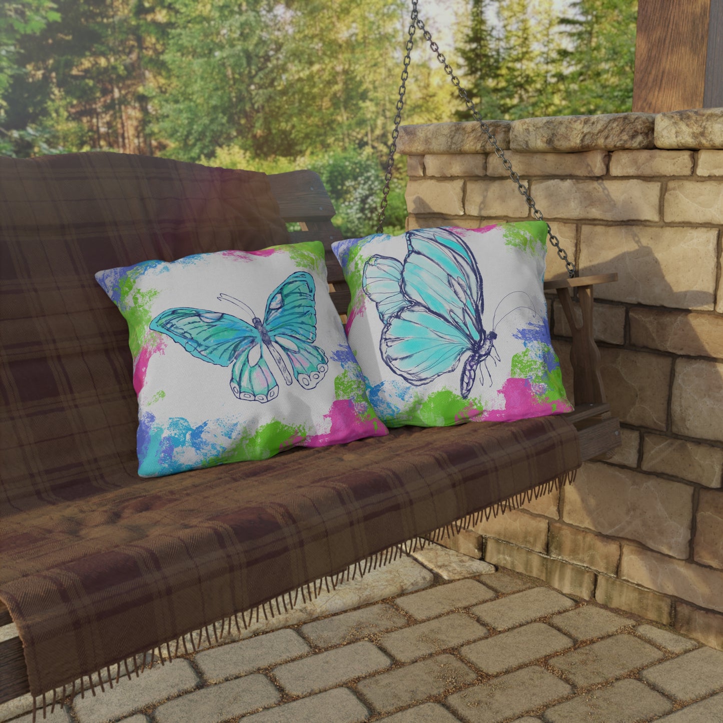 Swing Outdoor Pillow Gratitude gives birth to Joy