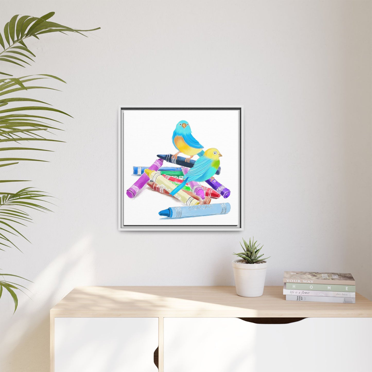 Jolly Birds Matte Canvas Framed