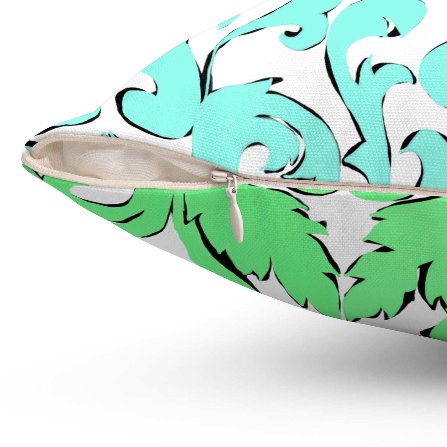 Scrollwork Polyester Square Pillow "You will seek..."