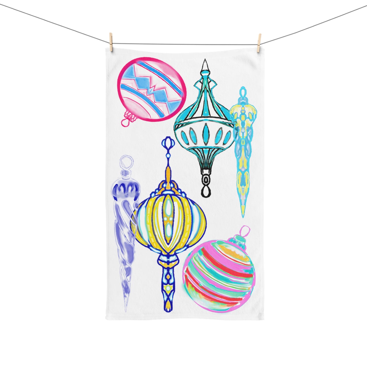 Hand Towel Merry Ornaments