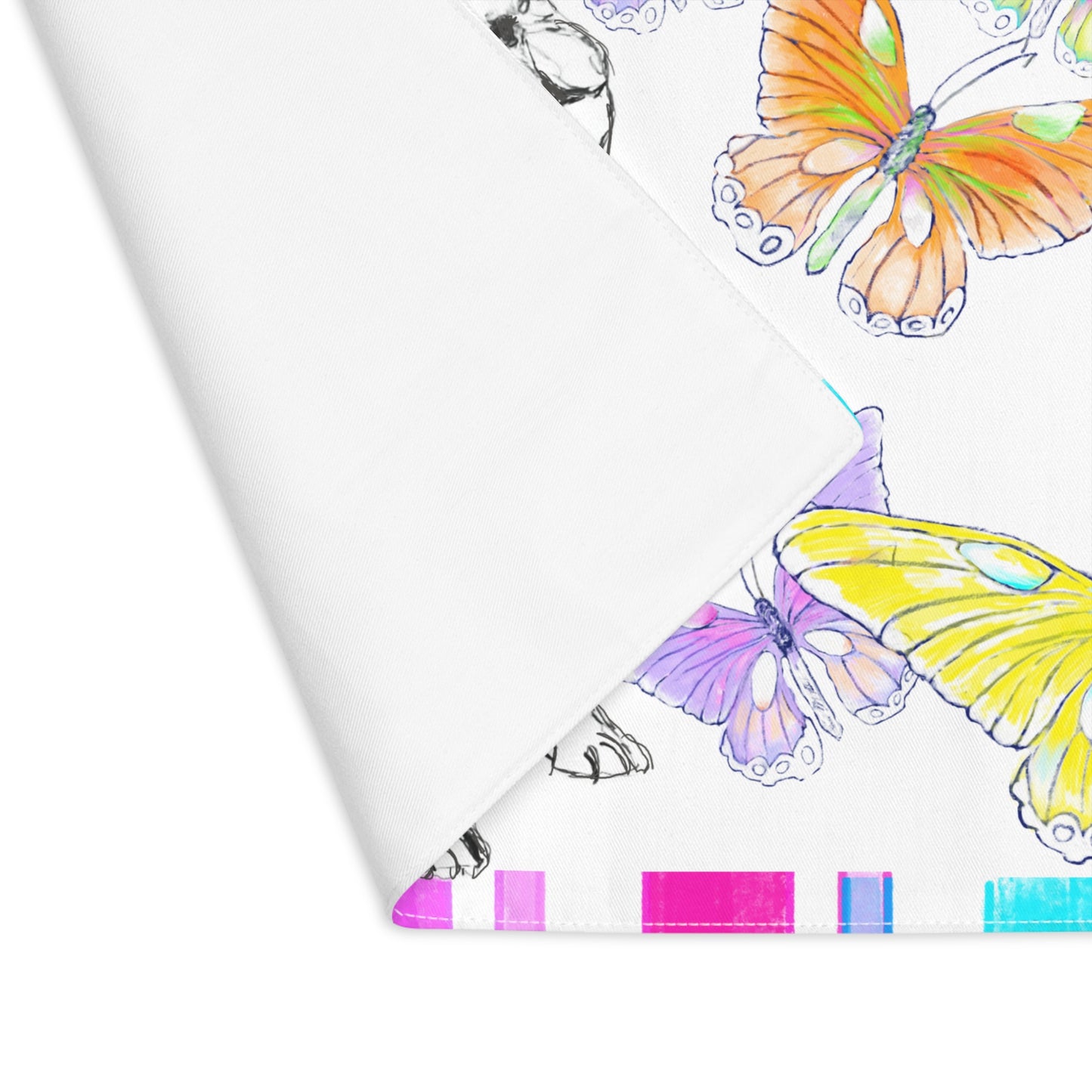 Dogi Butterfly Flutter Cotton Twill Placemat, Bulldog #3