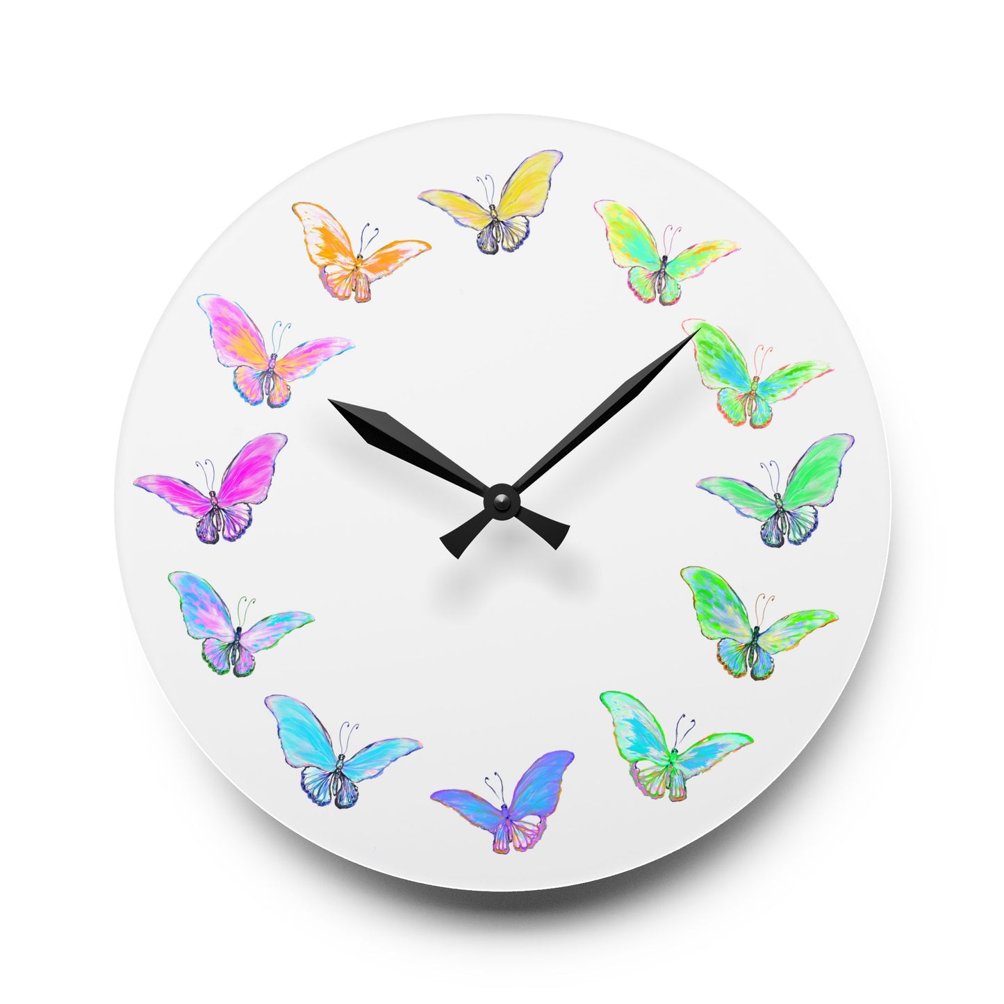 Blossom Glide Acrylic Wall Clock