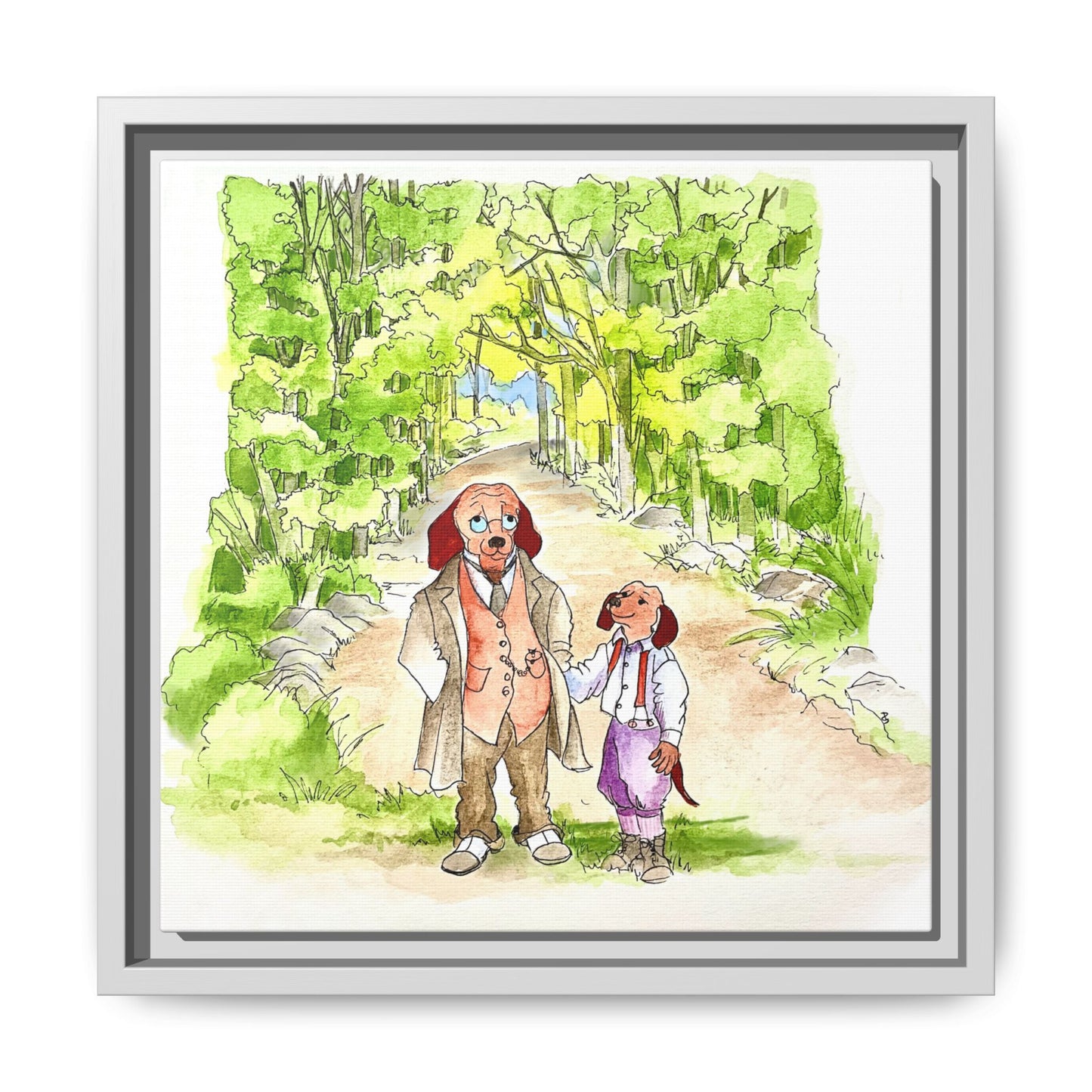 Dogi Fun Matte Canvas Framed