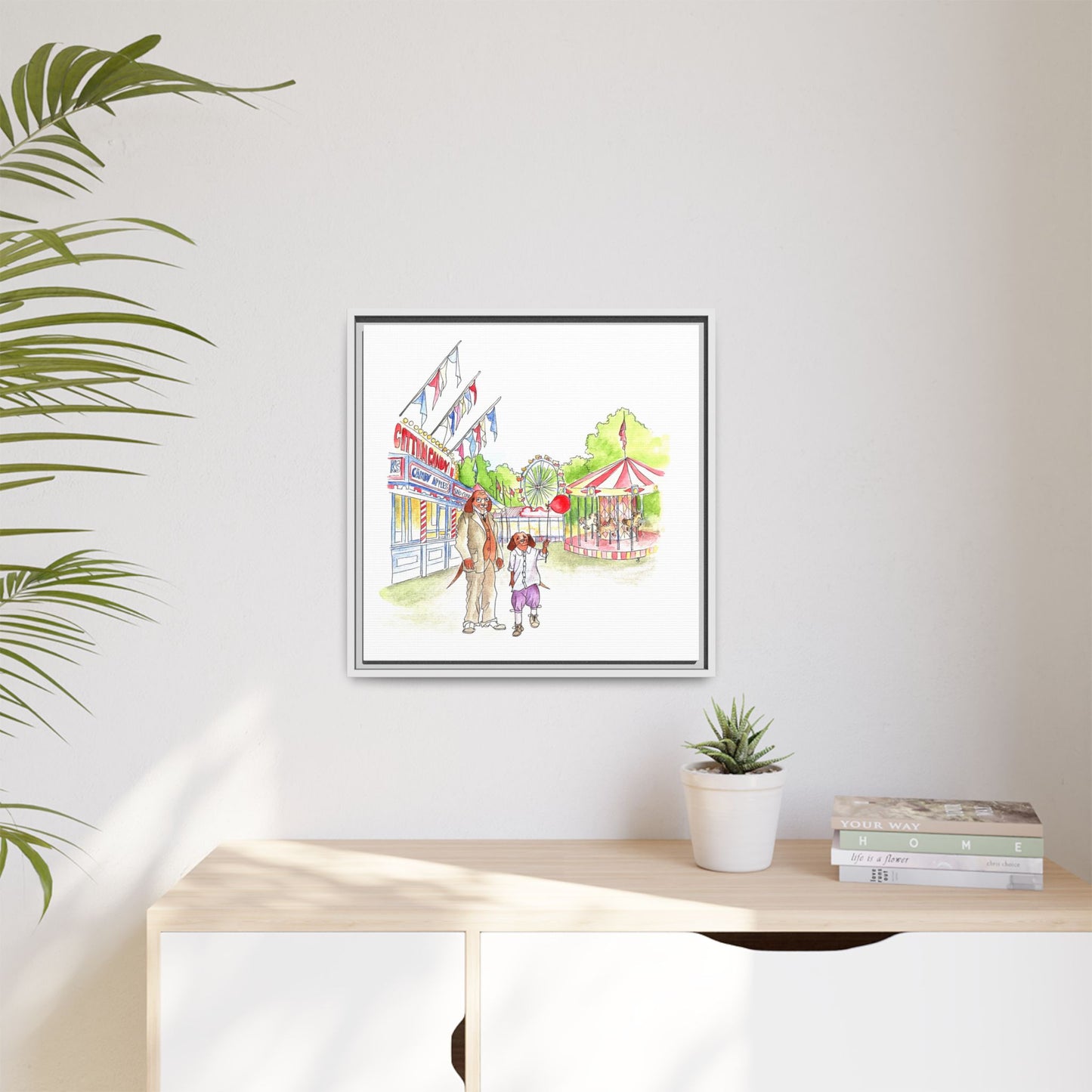 Dogi Fun Matte Canvas Framed