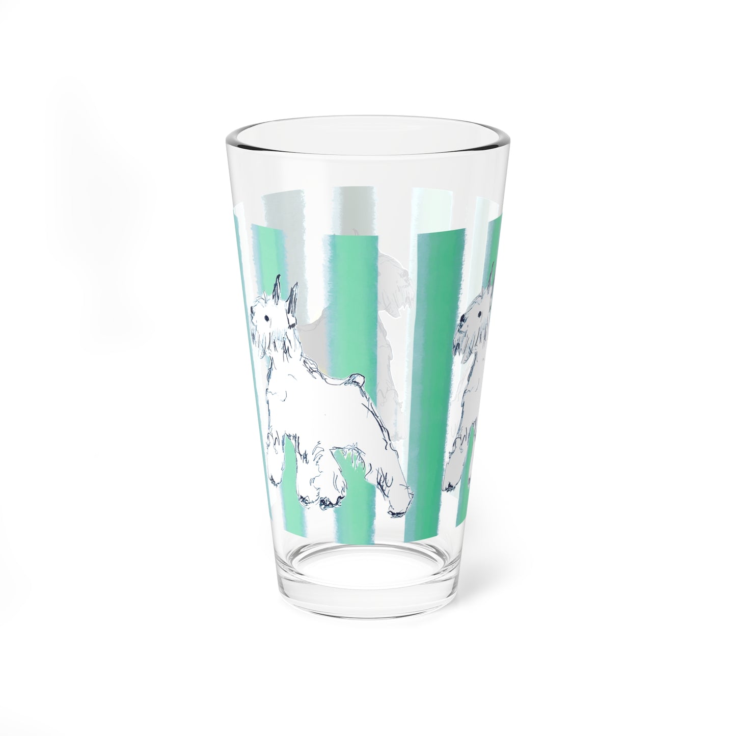 Dogi Fun Pint Glass, 16oz Schnauzer