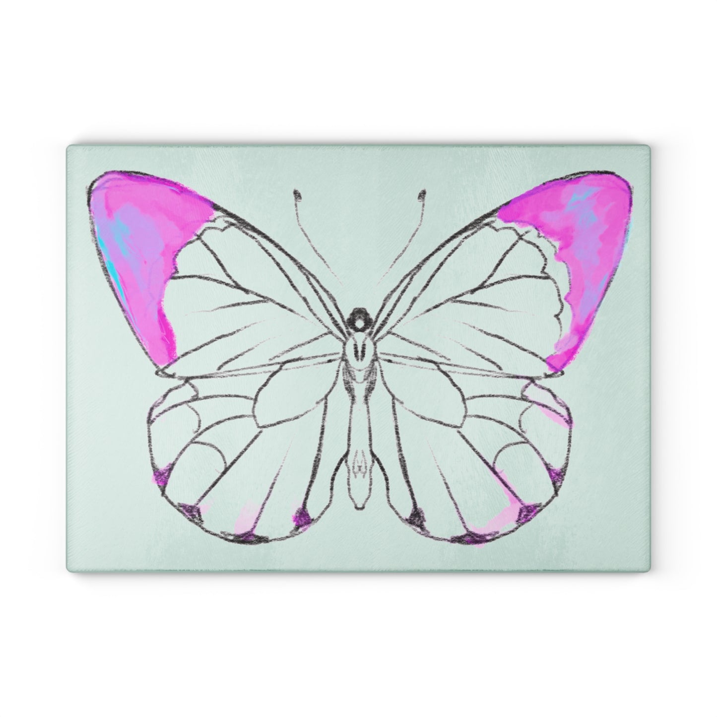 Chroma Glass Cutting Board Raspberry
