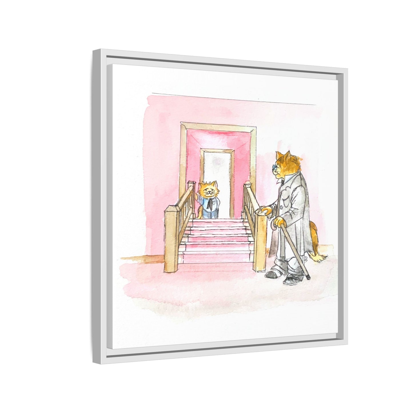 Kitty Fun Matte Canvas Framed