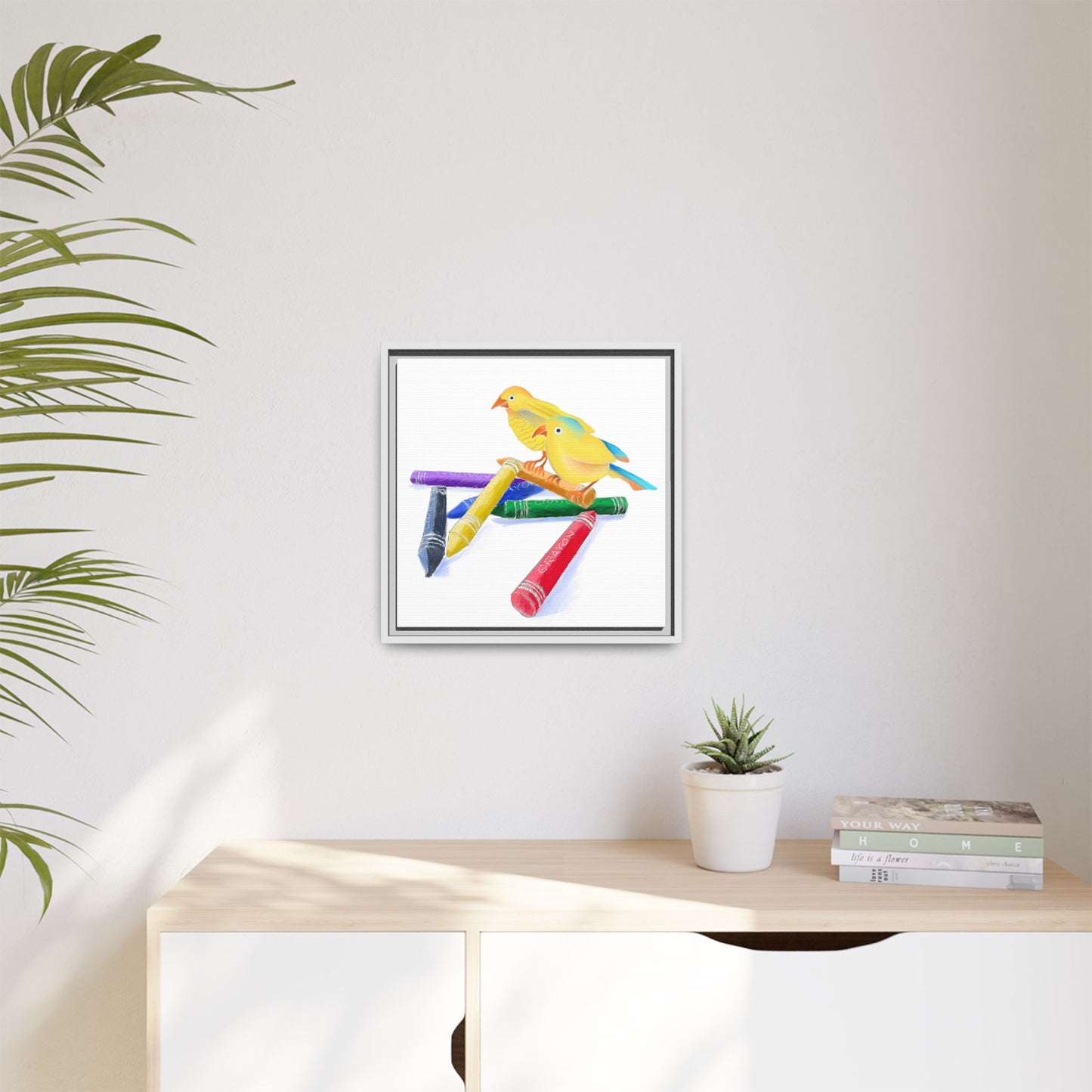 Jolly Birds Matte Canvas Framed