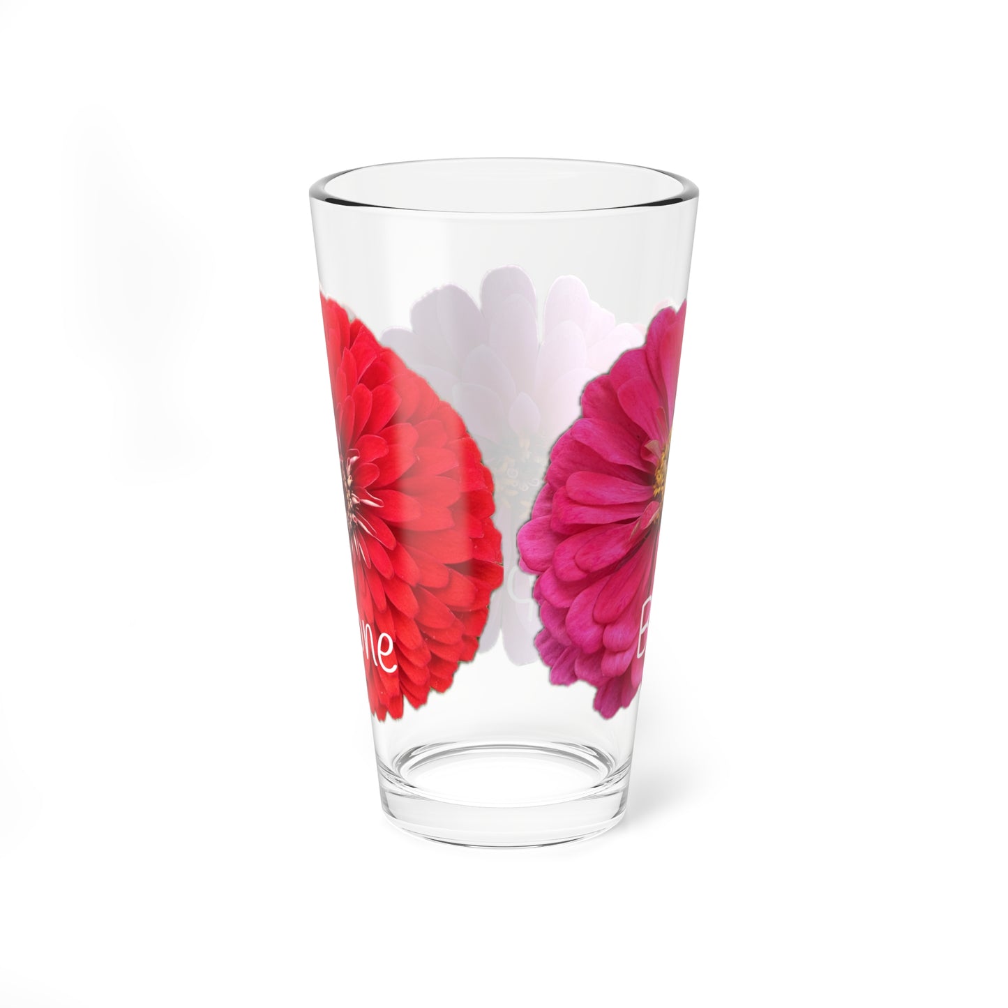 Zinnia Pint Glass "By Scripture Alone"