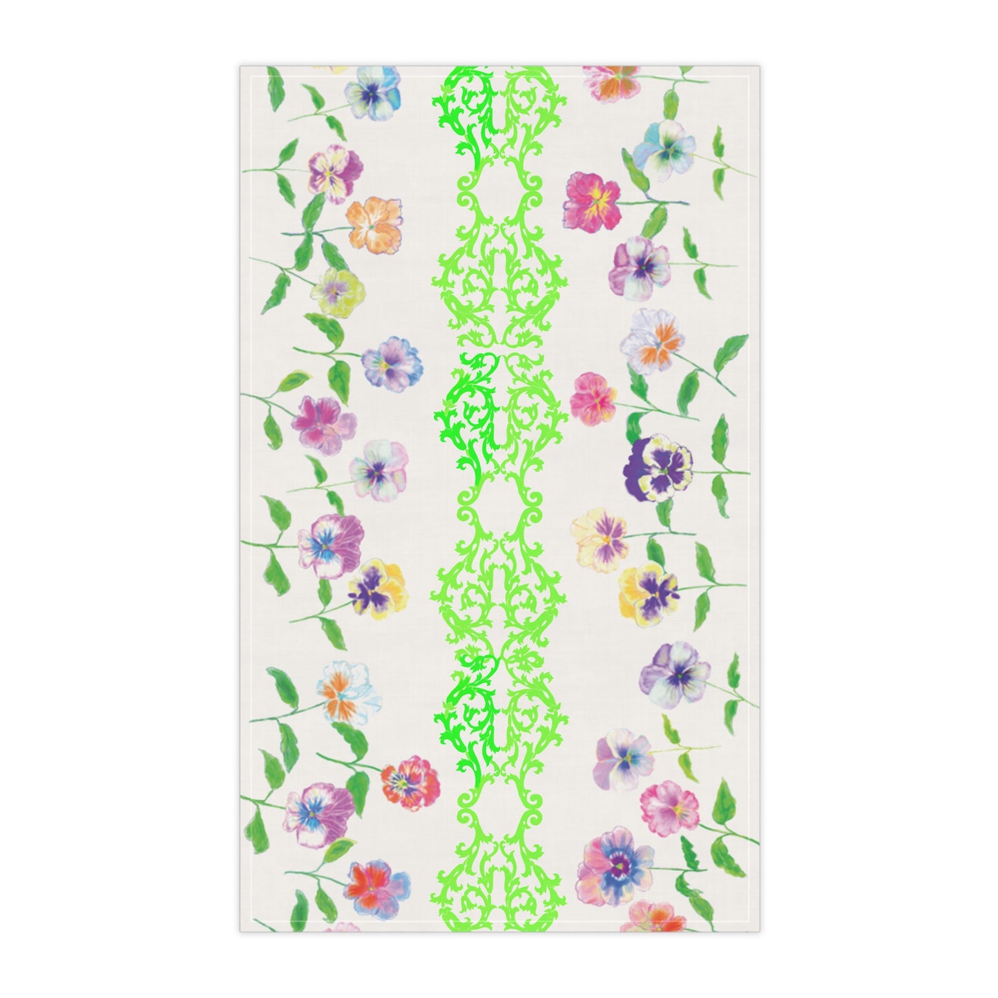Flower Fun Tea Towel Pansy