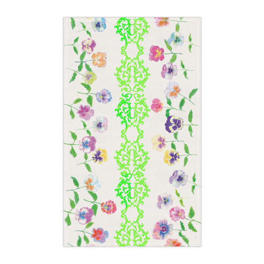 Flower Fun Tea Towel Pansy