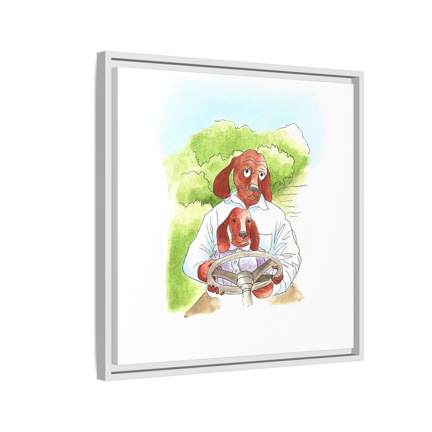 Dogi Fun Matte Canvas Framed